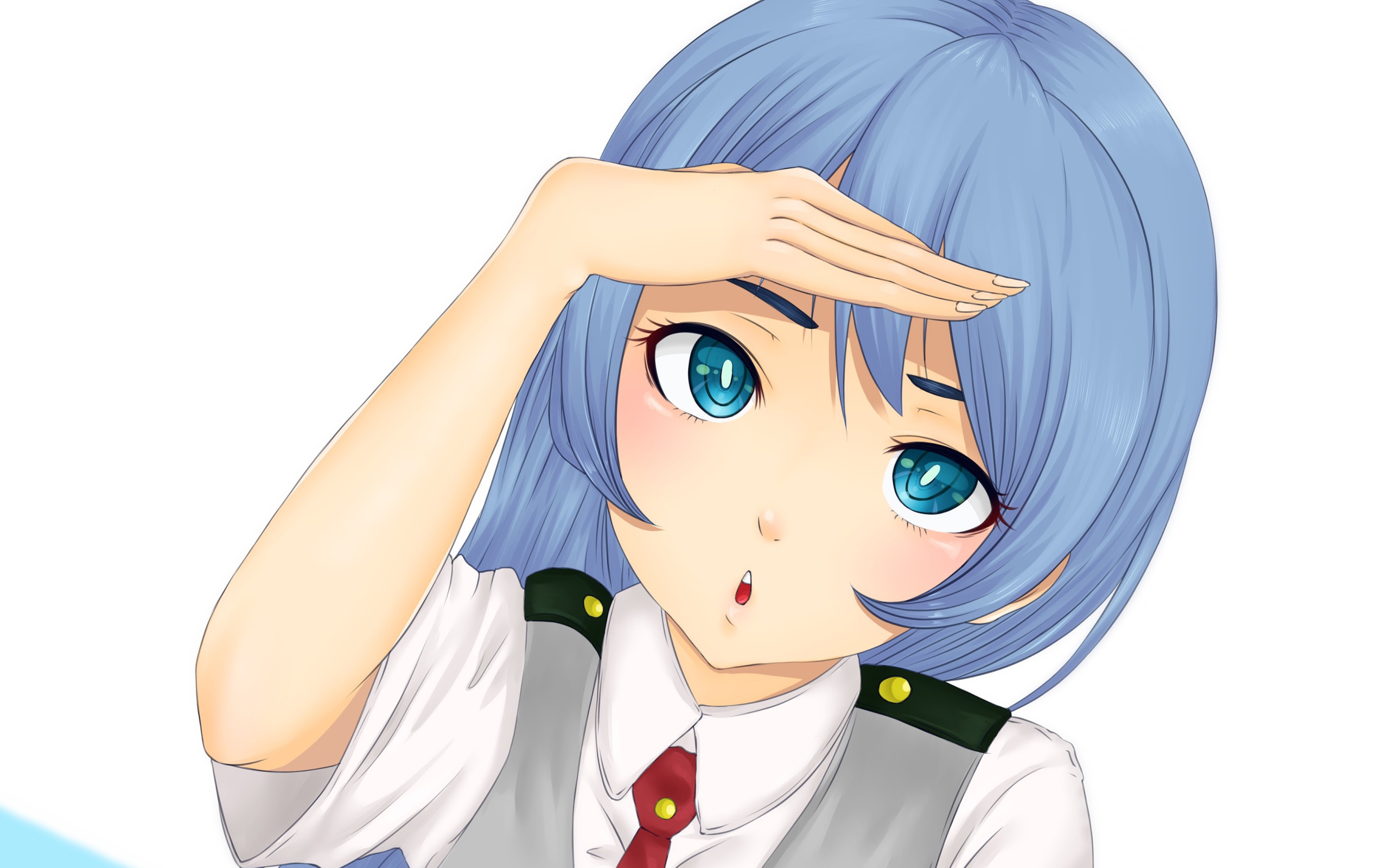 Девушка с голубыми волосами аниме My Hero Academia