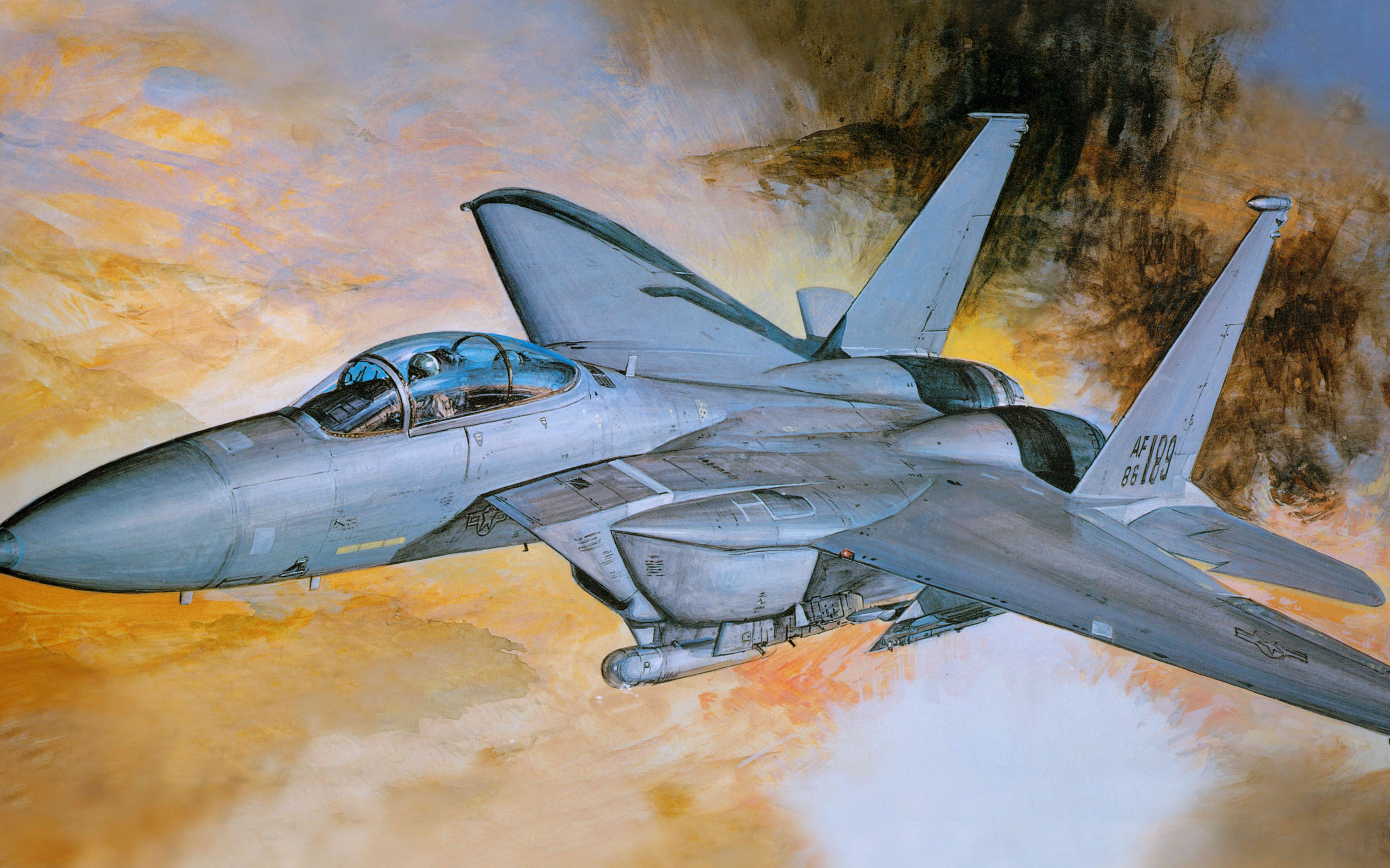 Серый военный самолет McDonnell Douglas