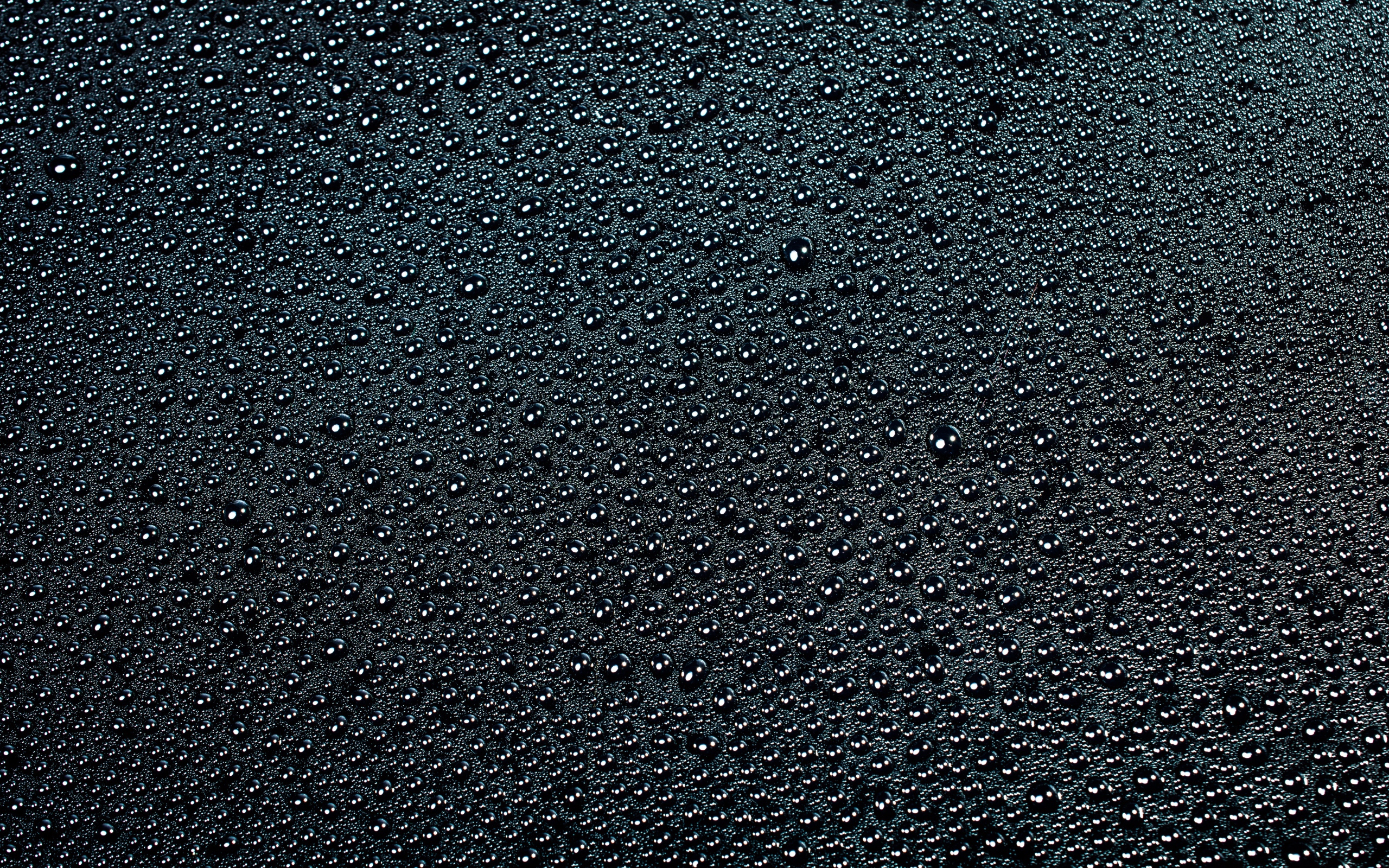 Black background with water drops.