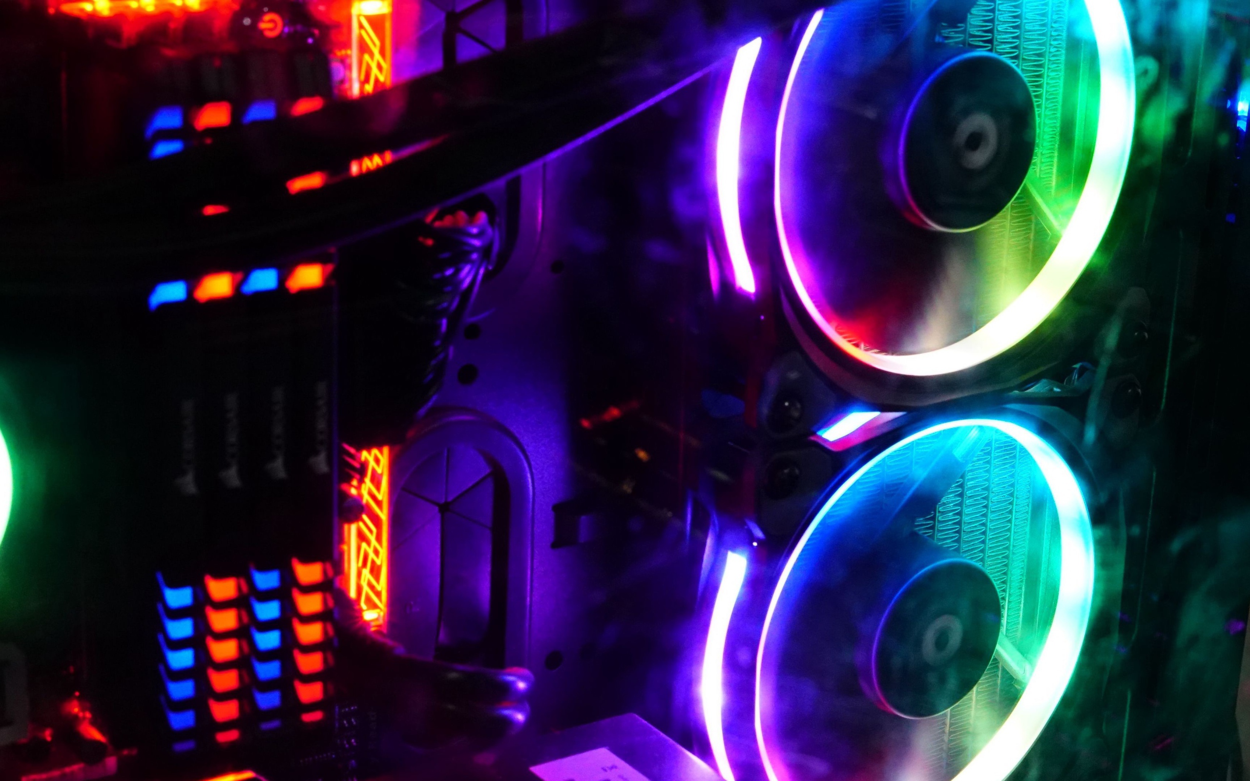 Neon computer fan