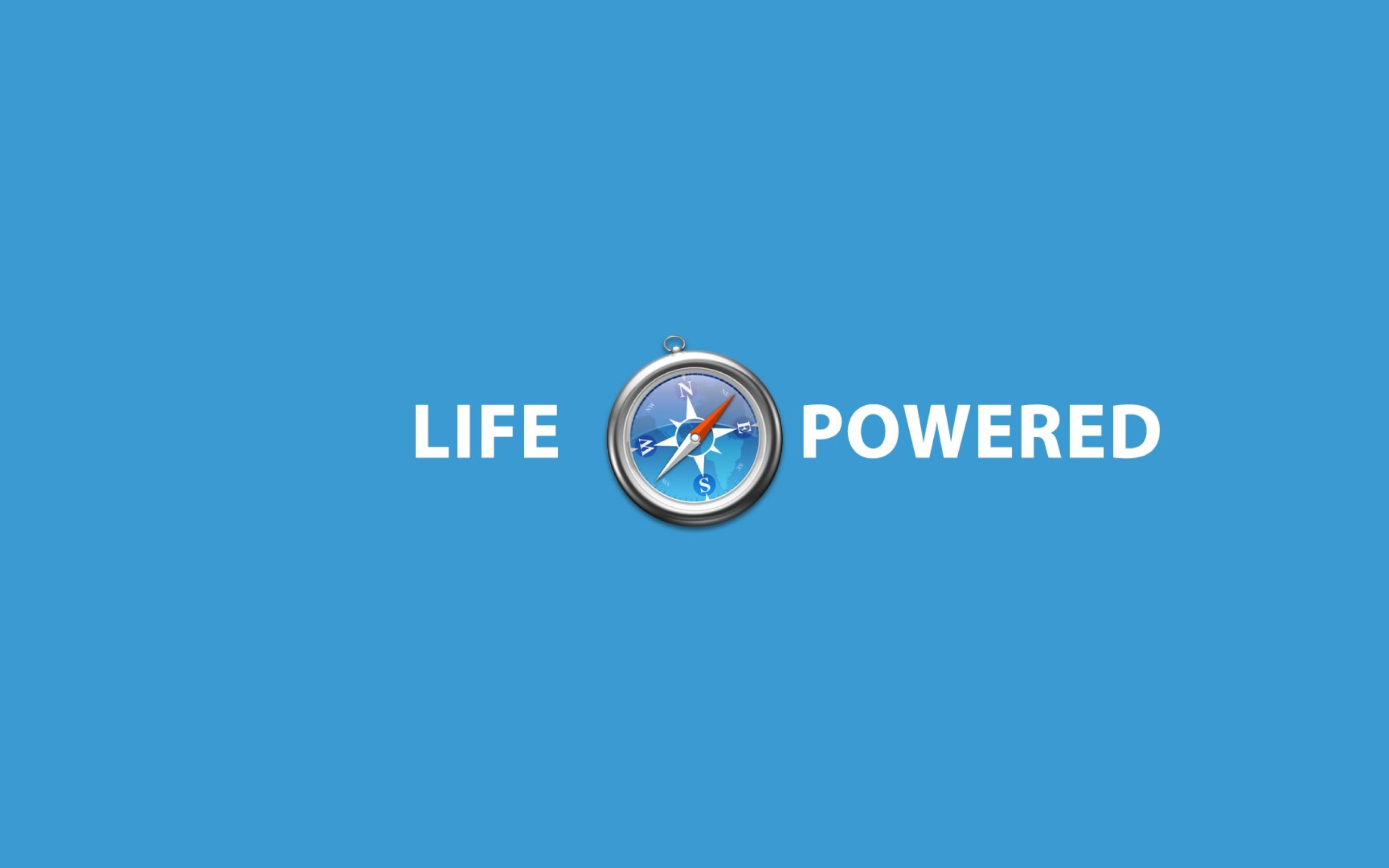 Логотип браузера safari на голубом фоне
