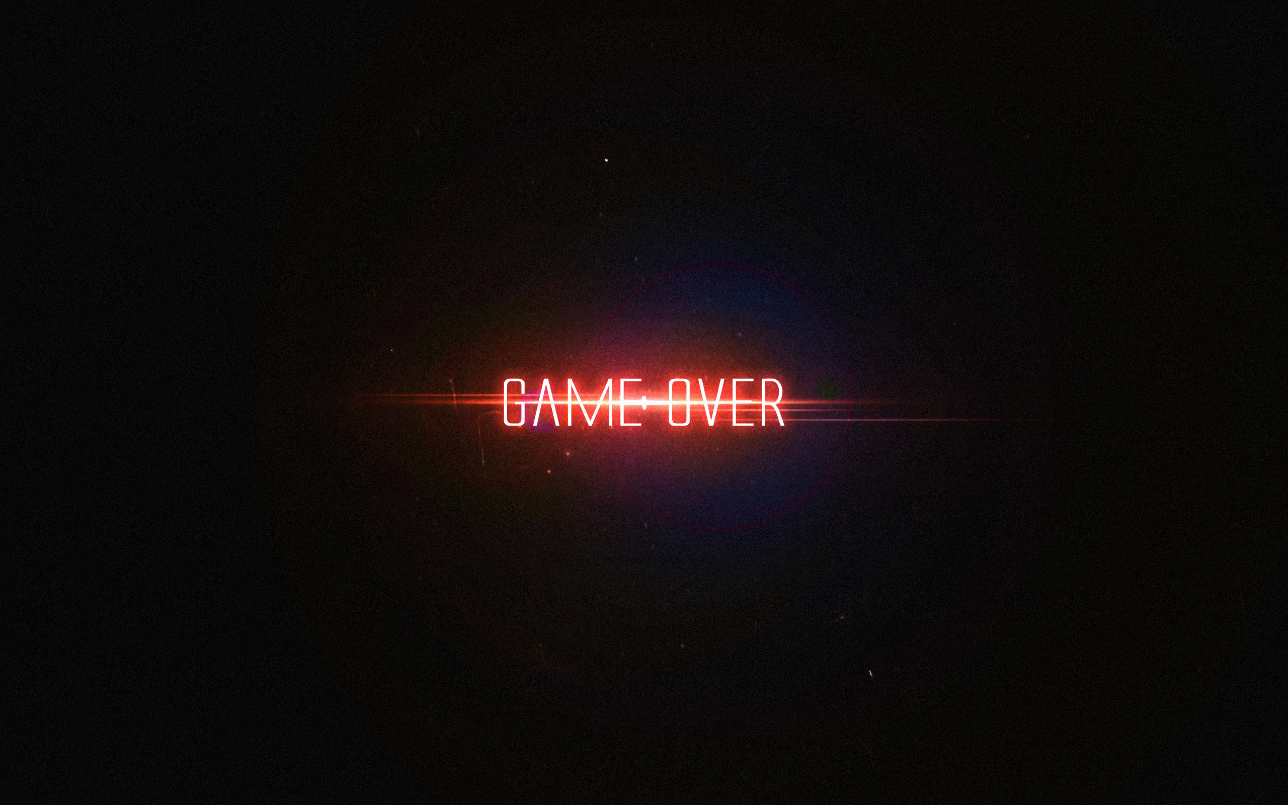 Надпись Game Over на черном фоне