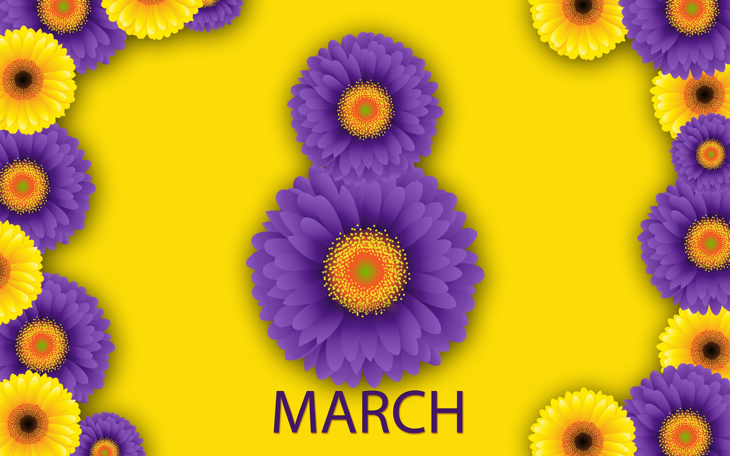 Восьмерка из цветов на Международный женский день