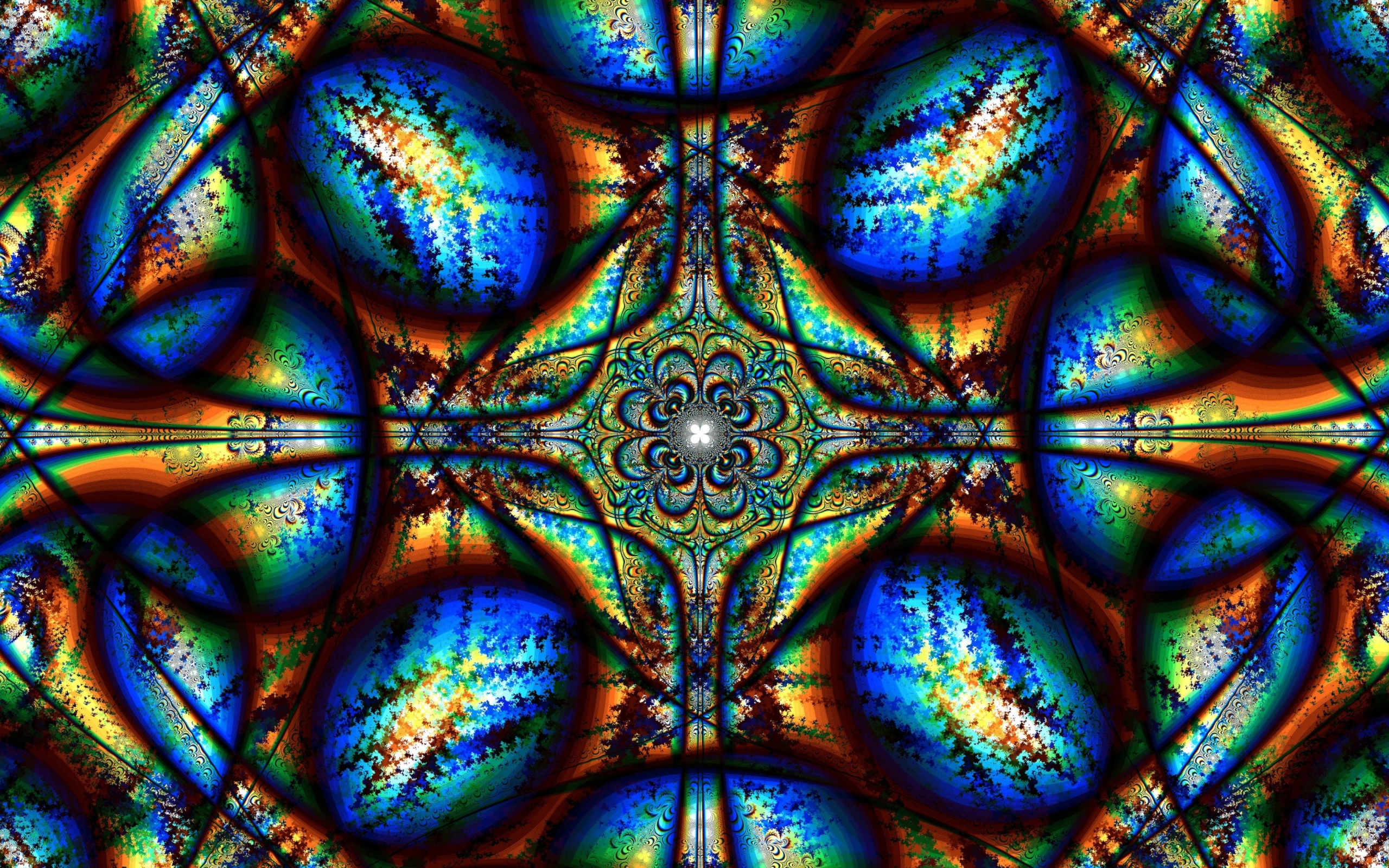 Красивый абстрактный  рисунок с калейдоскопа 