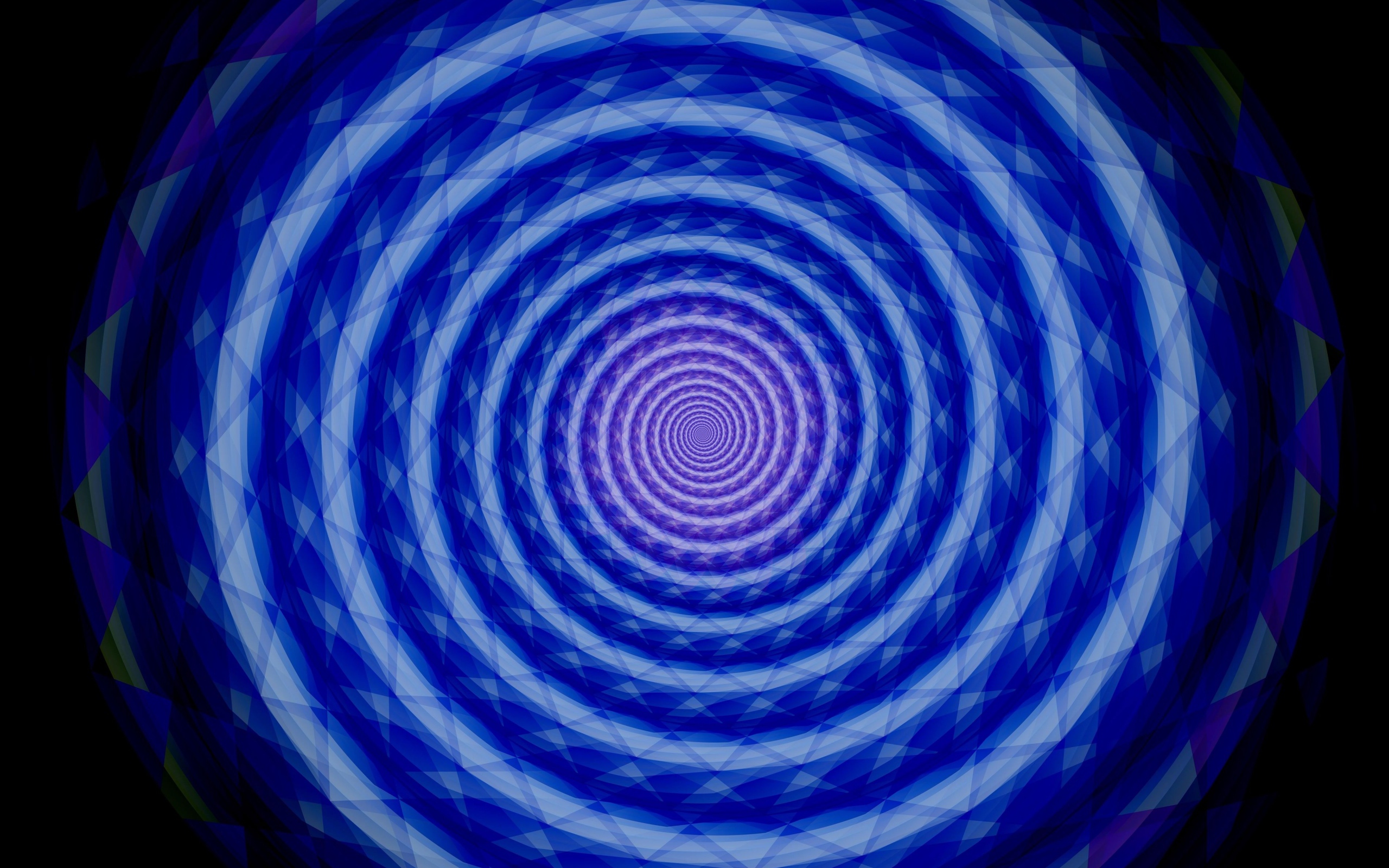 Синяя спираль на черном фоне