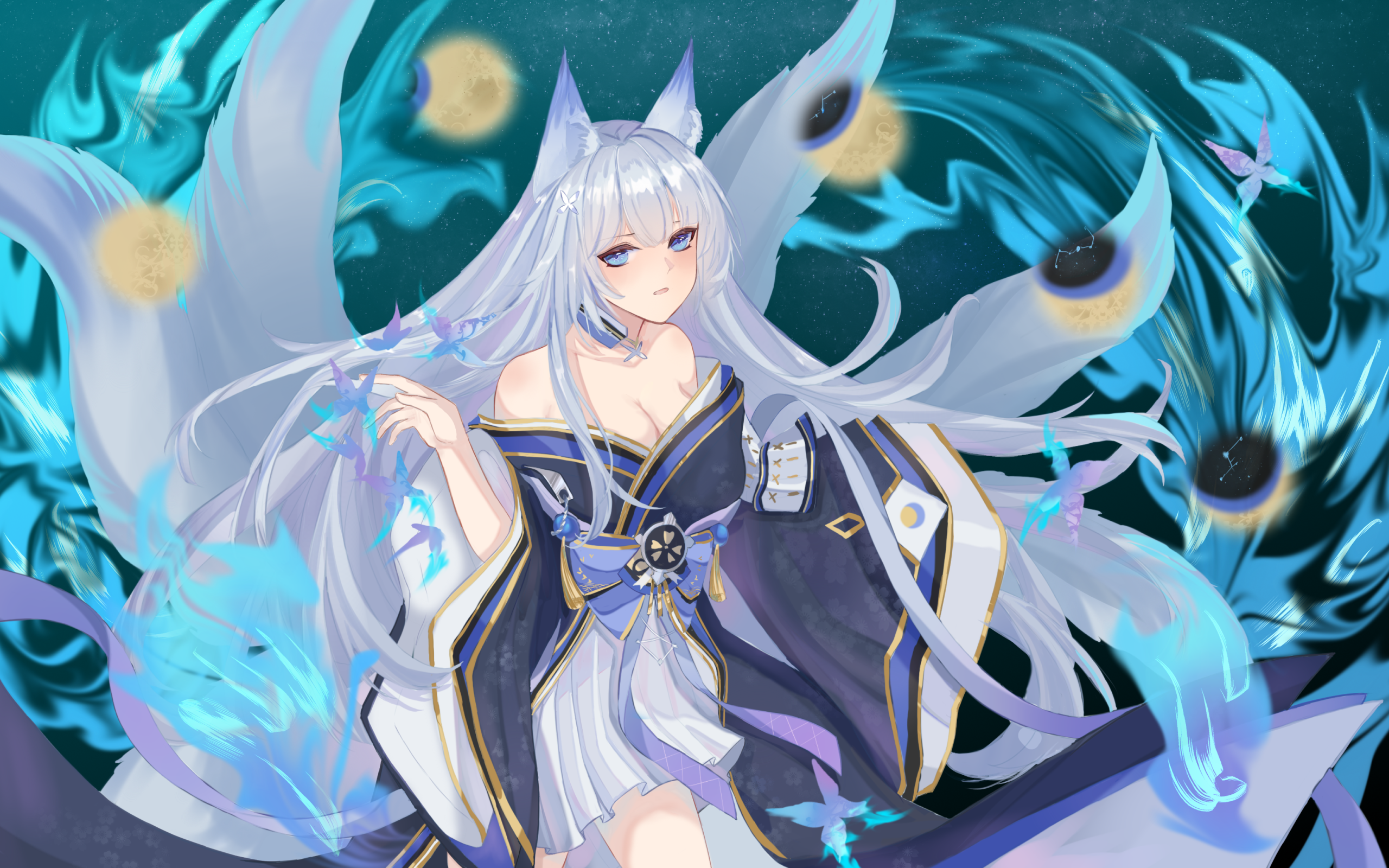 Девушка аниме Azur Lane с длинными волосами