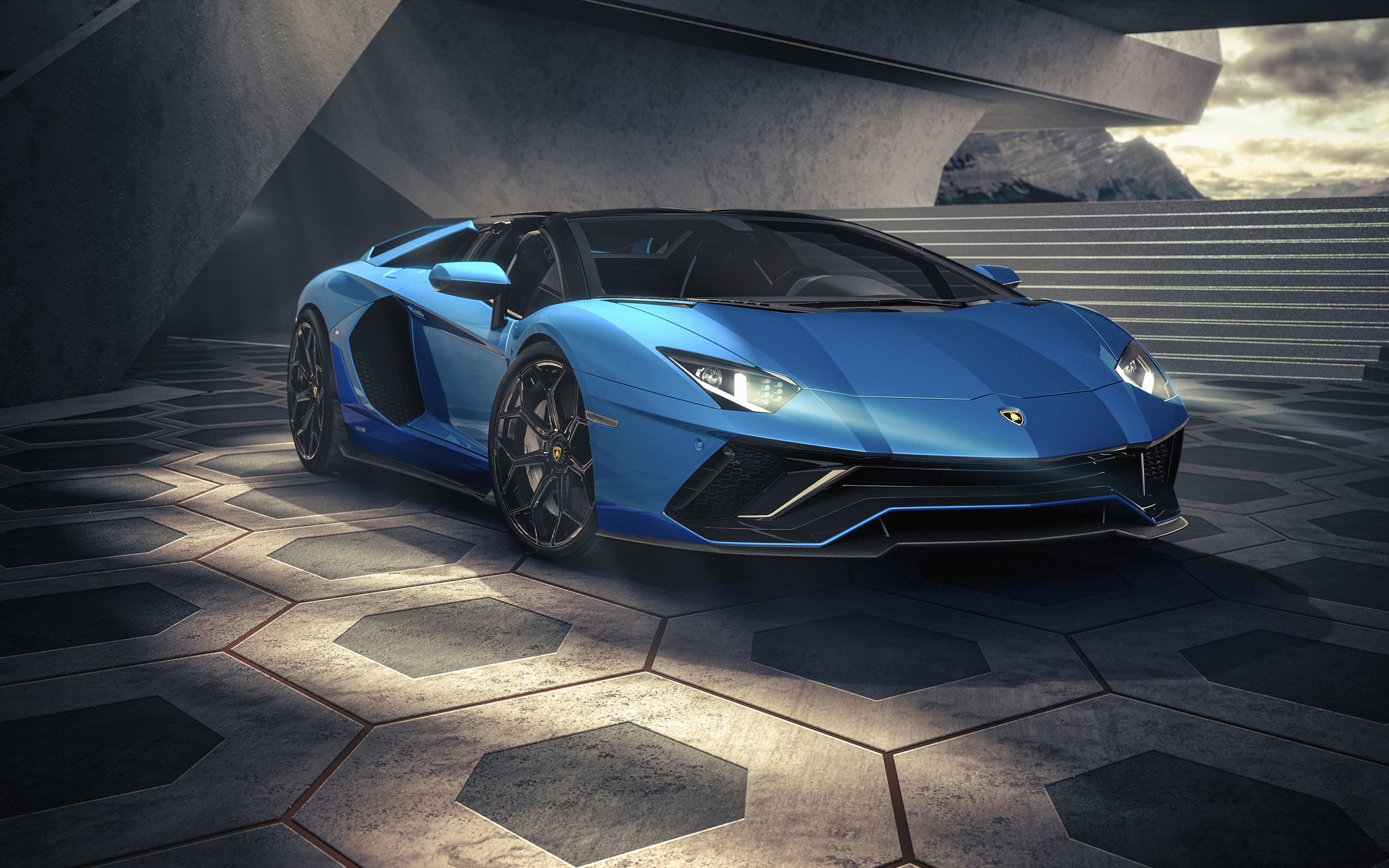 Красивый автомобиль Lamborghini Aventador LP 780-4 Ultimate 2021 года