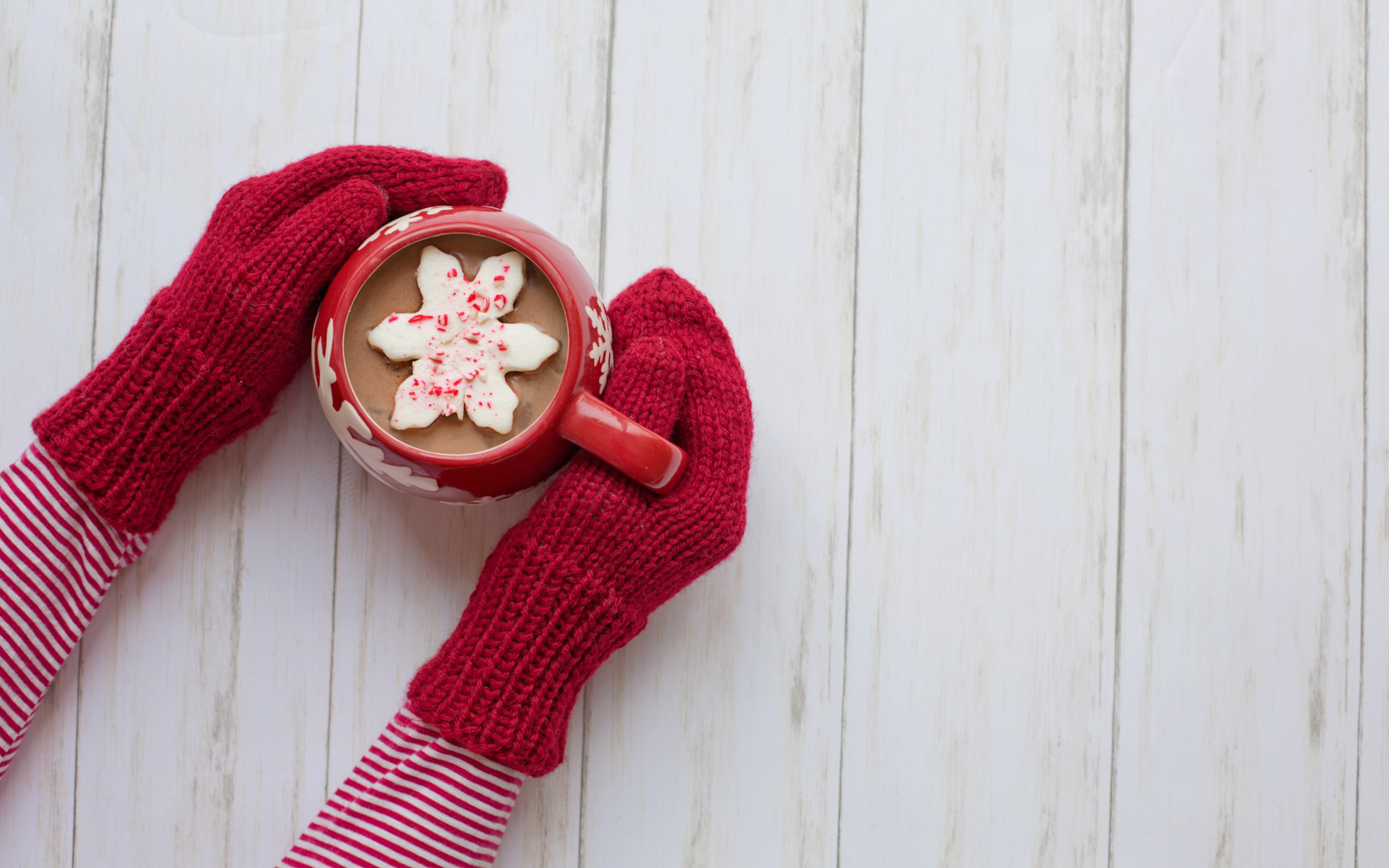 Чашка чая с печеньем в руках девушки 