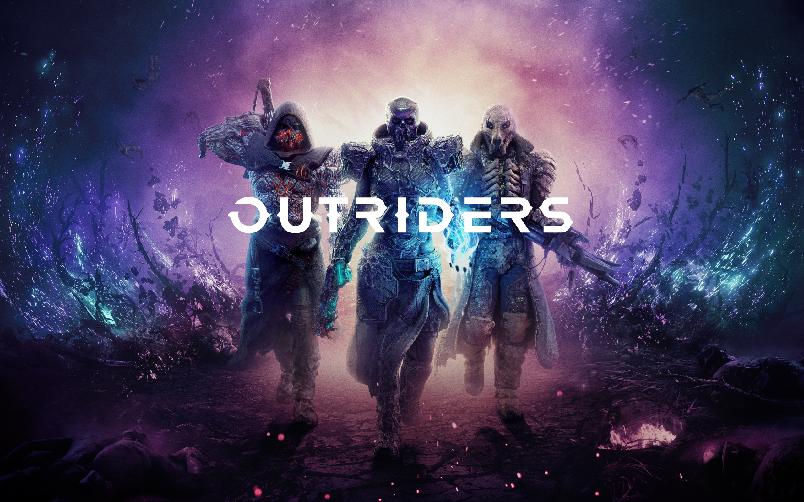 Постер игры в стиле лут-шутер  Outriders для PlayStation