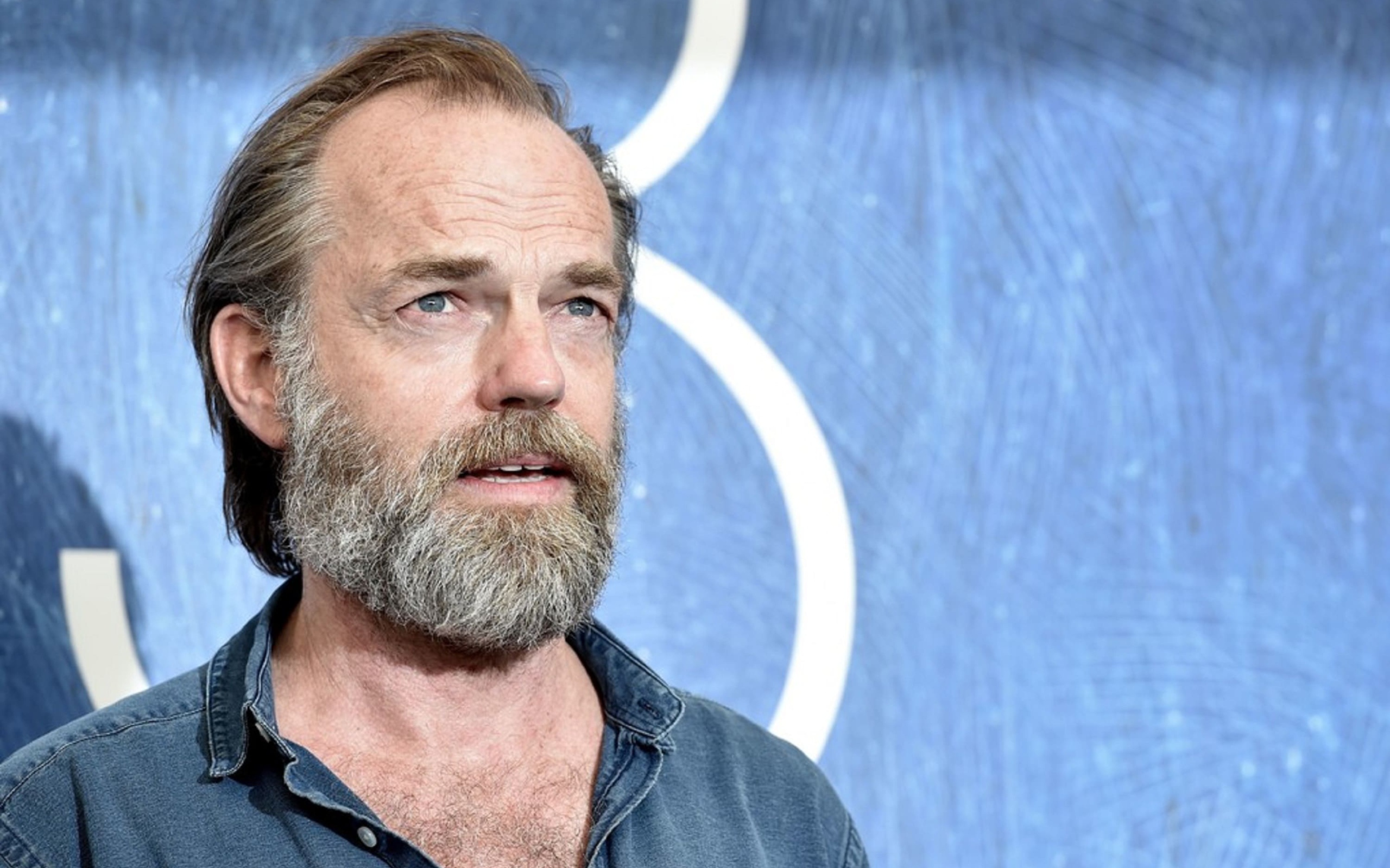 Бородатый мужчина, актер Хьюго Уивинг