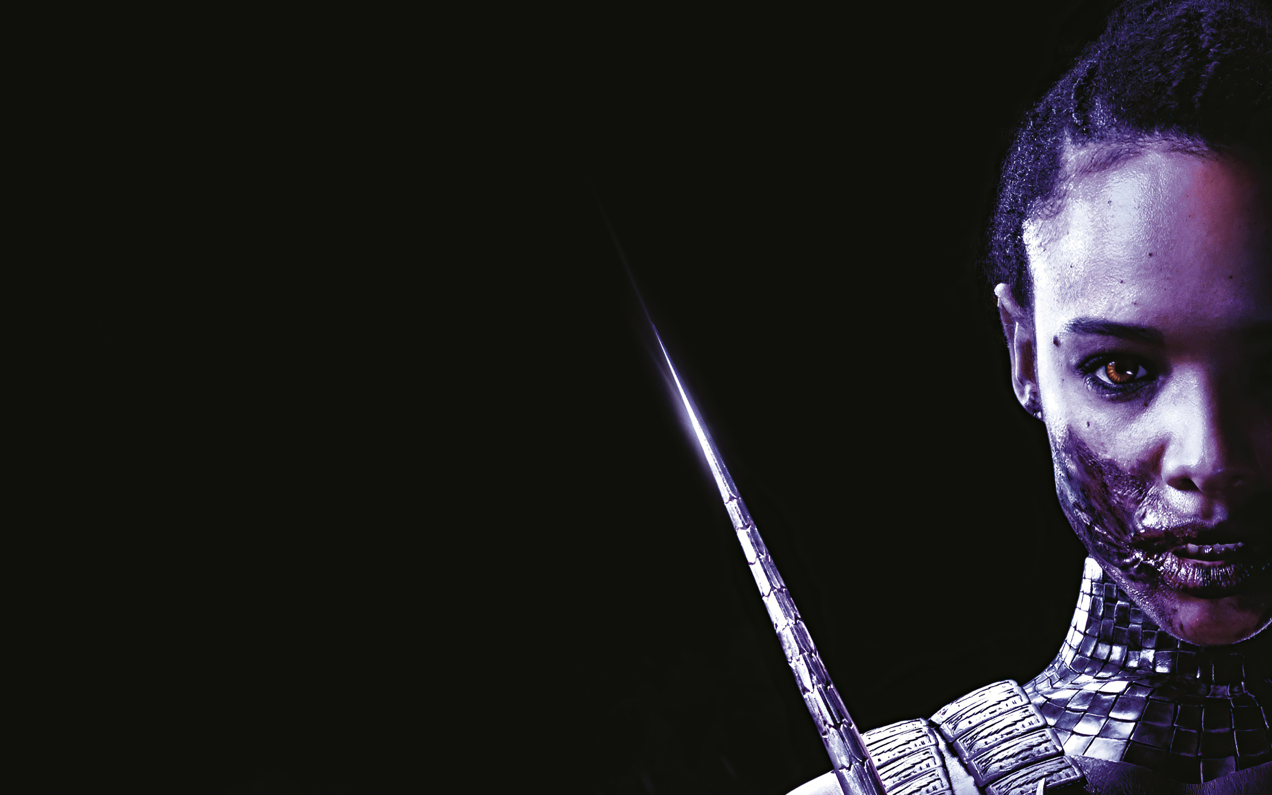 Милина персонаж фильма Мортал Комбат на черном фоне