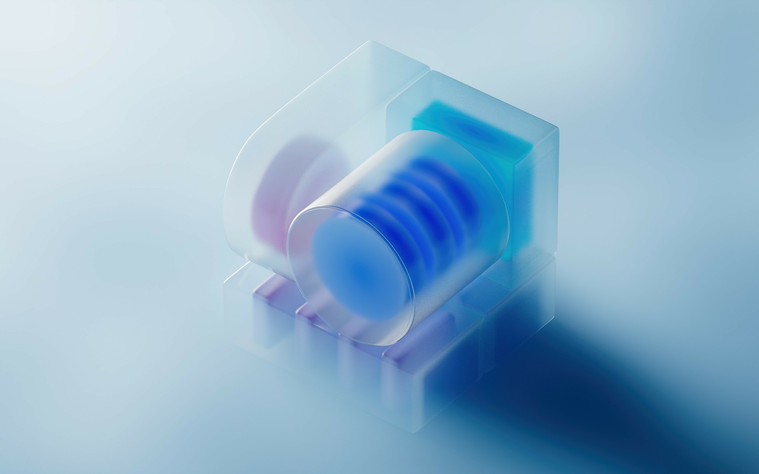 Фигуры на голубом фоне 3д графика