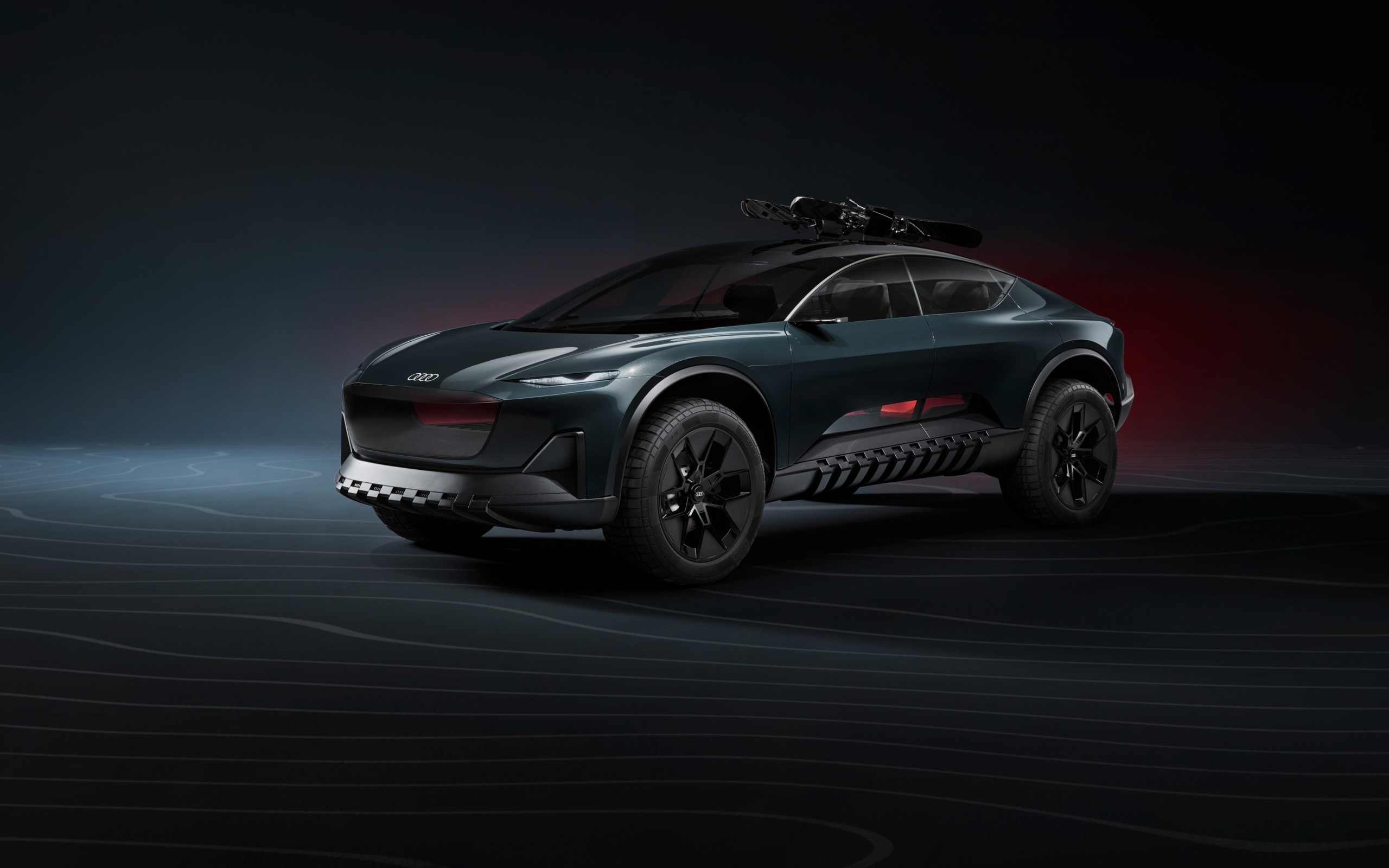 Автомобиль Audi Activesphere на черном фоне