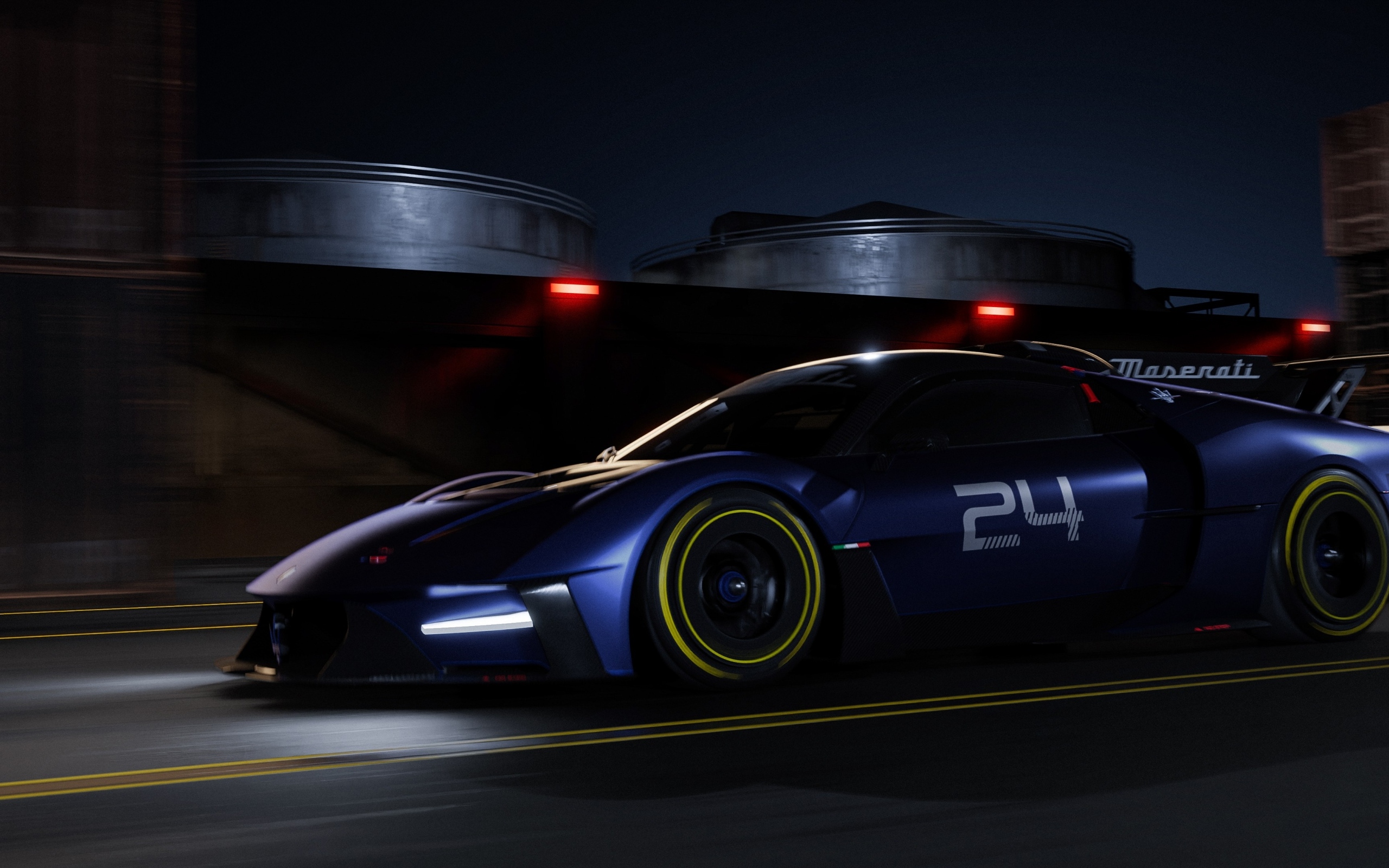 Автомобиль Maserati MCXtrema 2024 на трассе