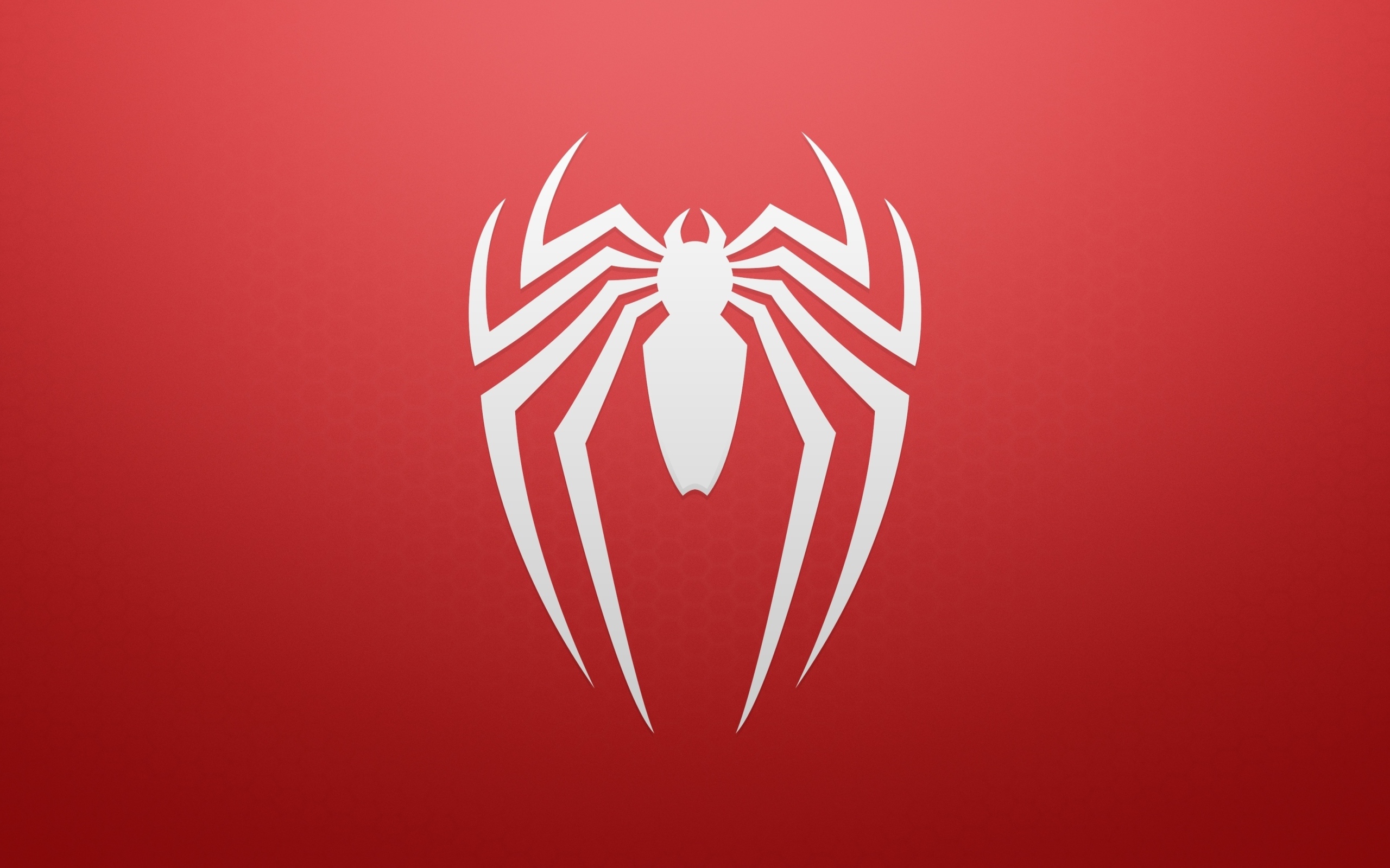 Белый паук на красном фоне