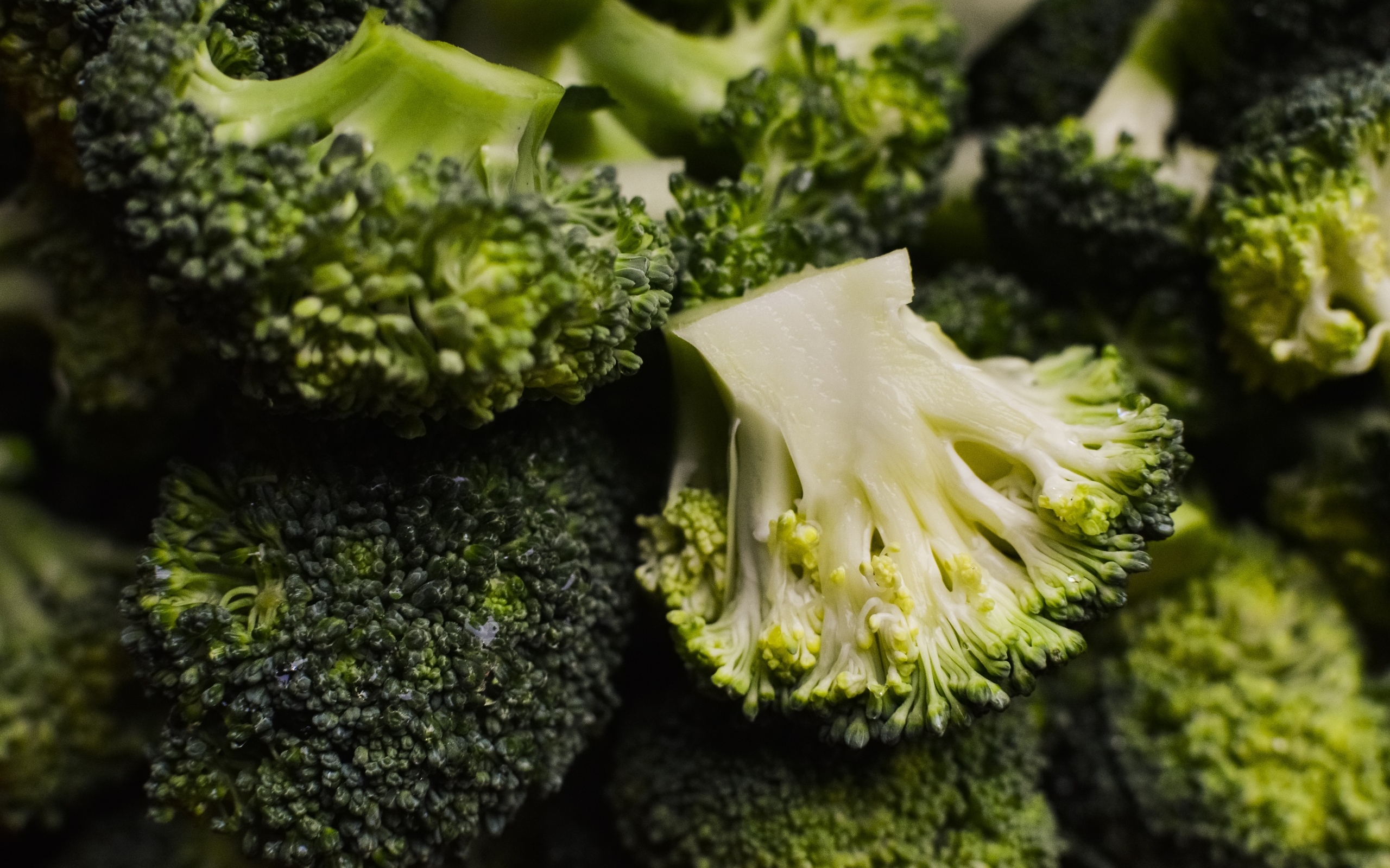 Сырой полезный овощ брокколи