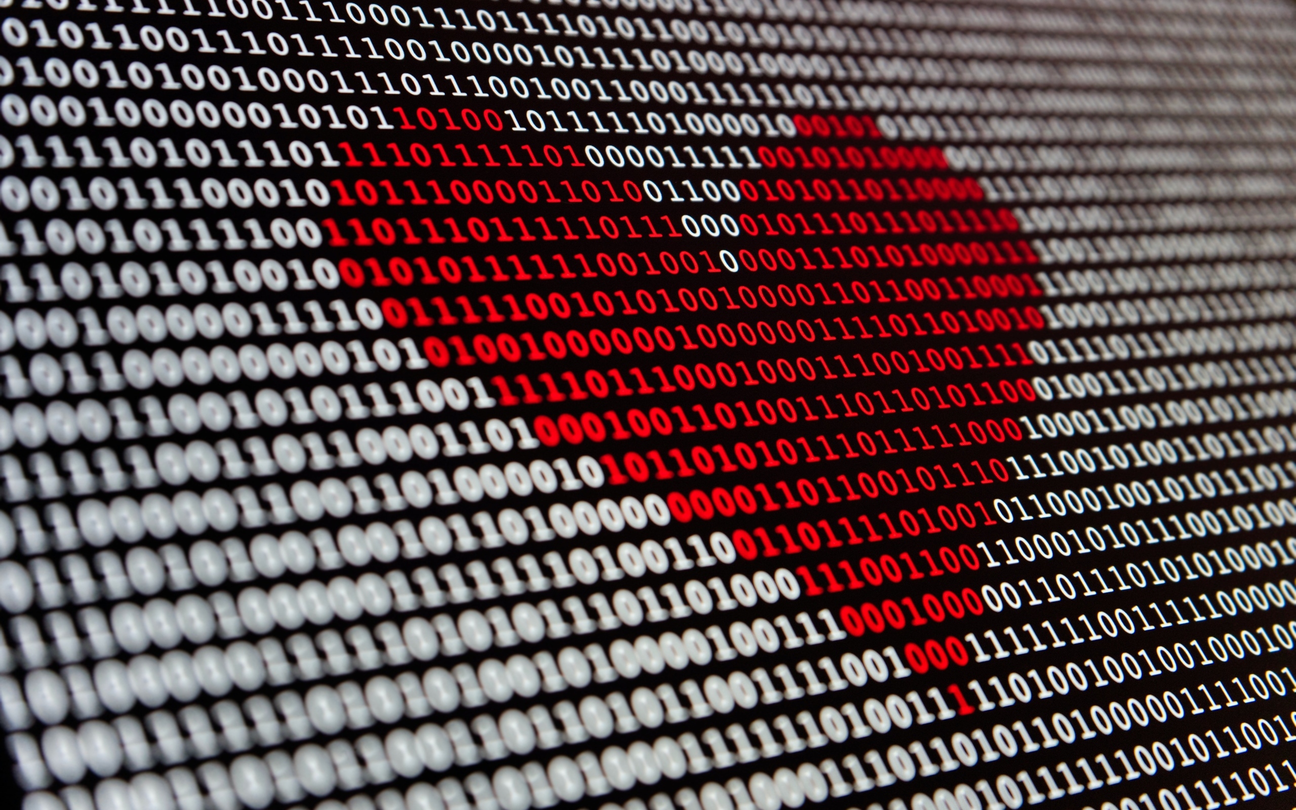 Красное сердце в числовом коде