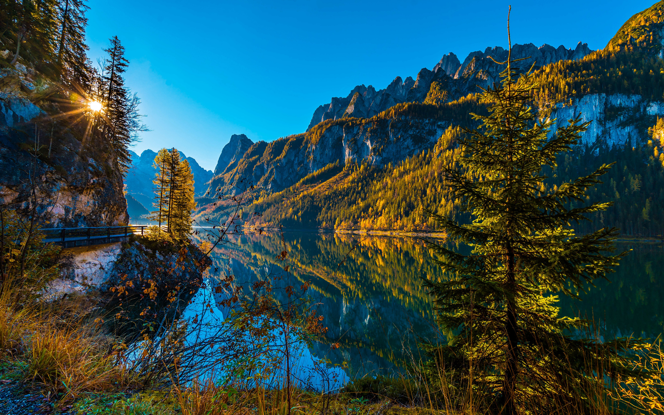 Солнце над горным озером, Австрия