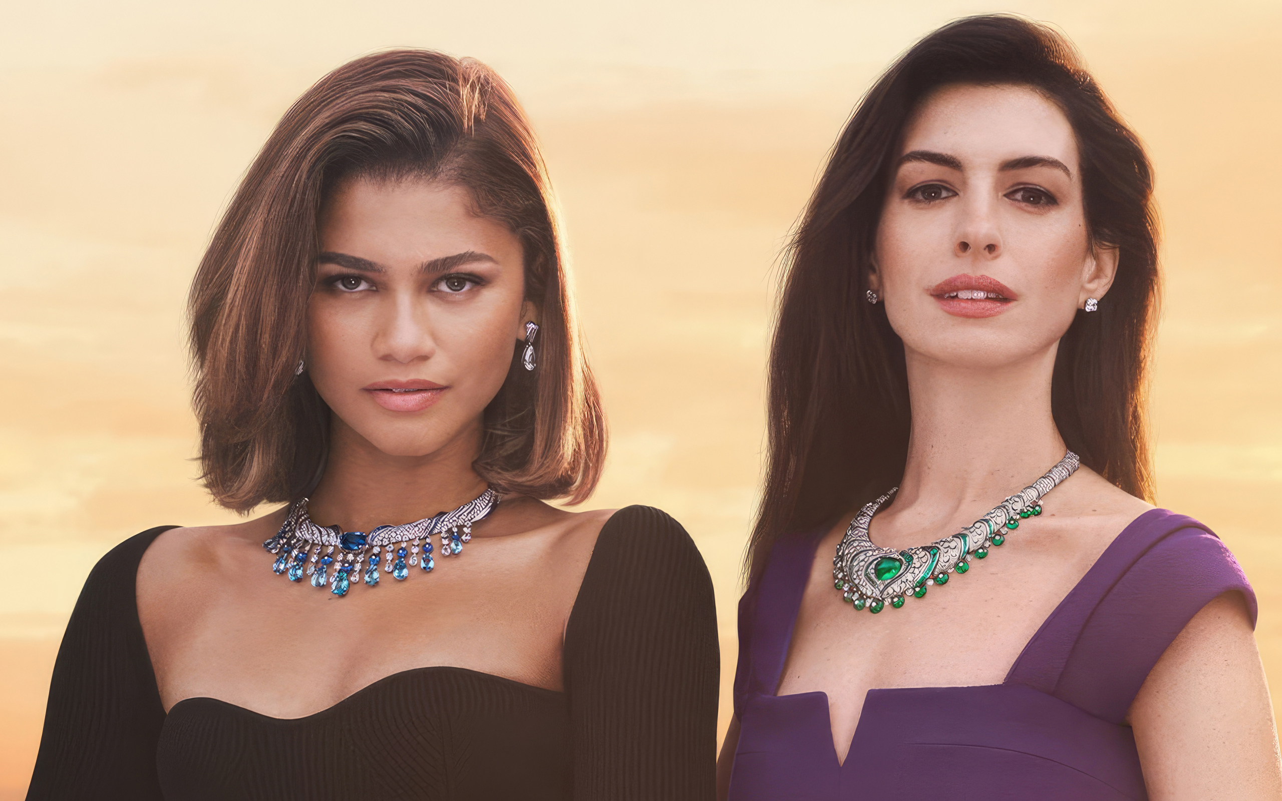 Красивые актрисы Зендая и Энн Хэтэуэй