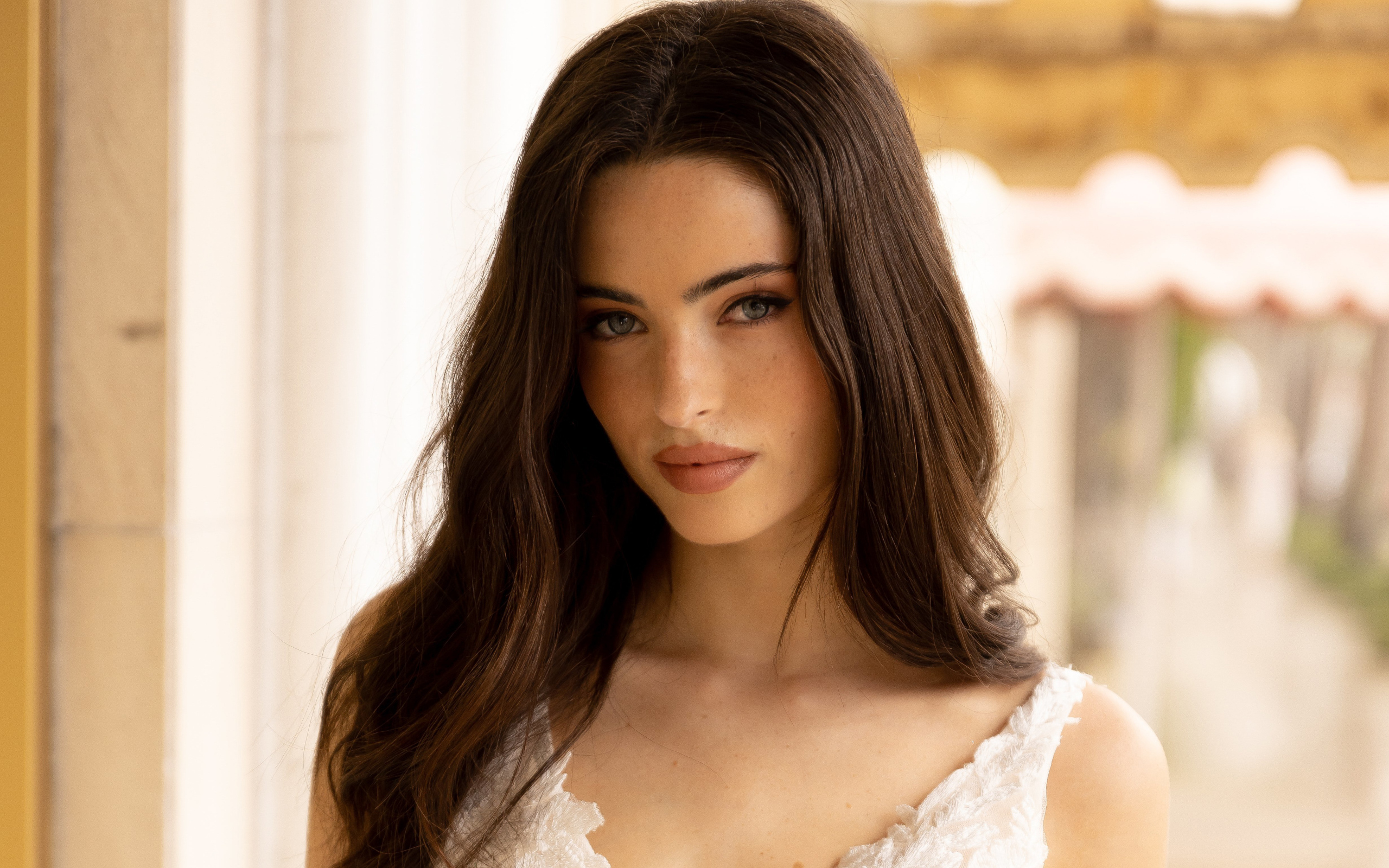 Красивая брюнетка, актриса Рени Мерден