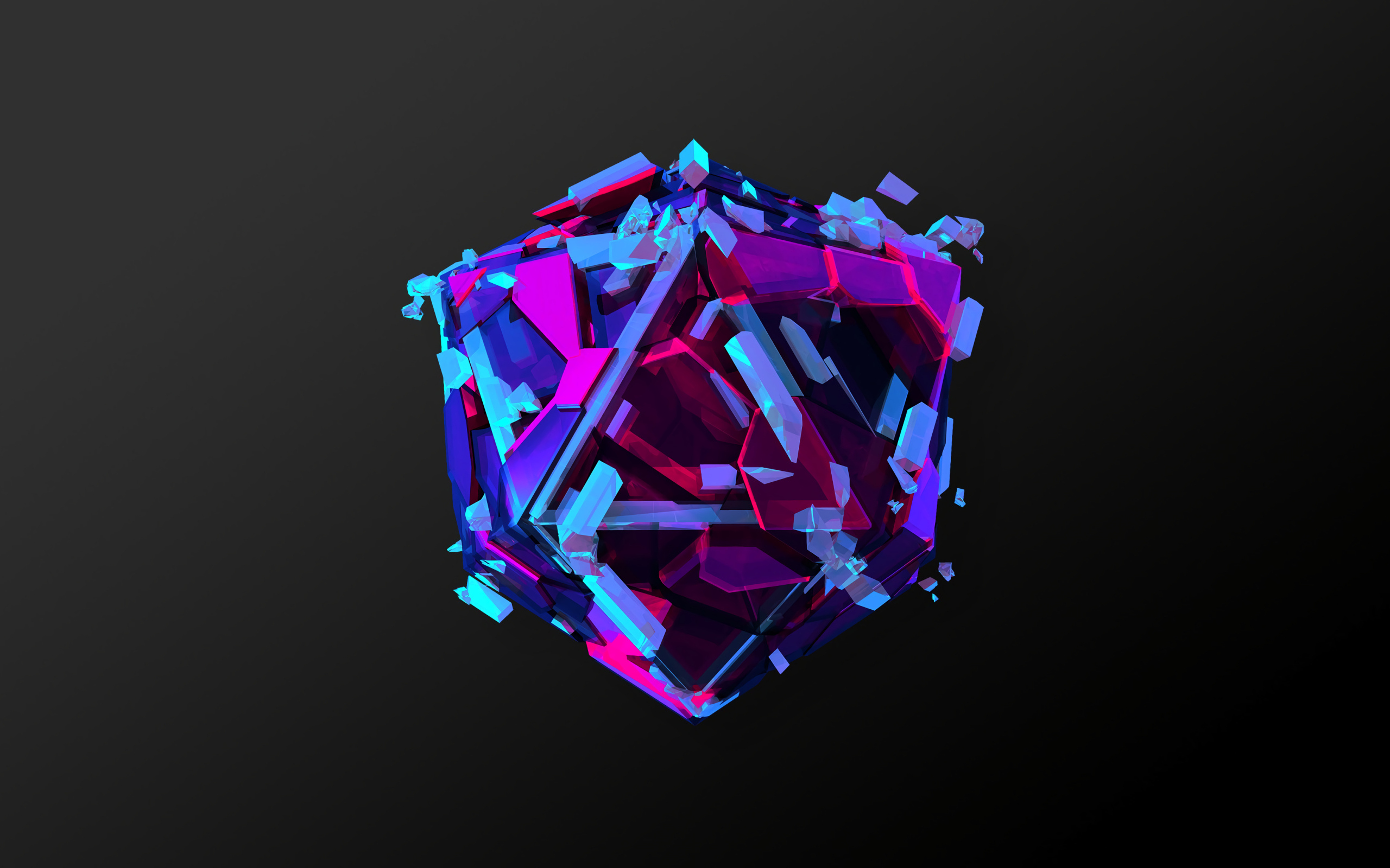 Абстрактный арт объект на черном фоне