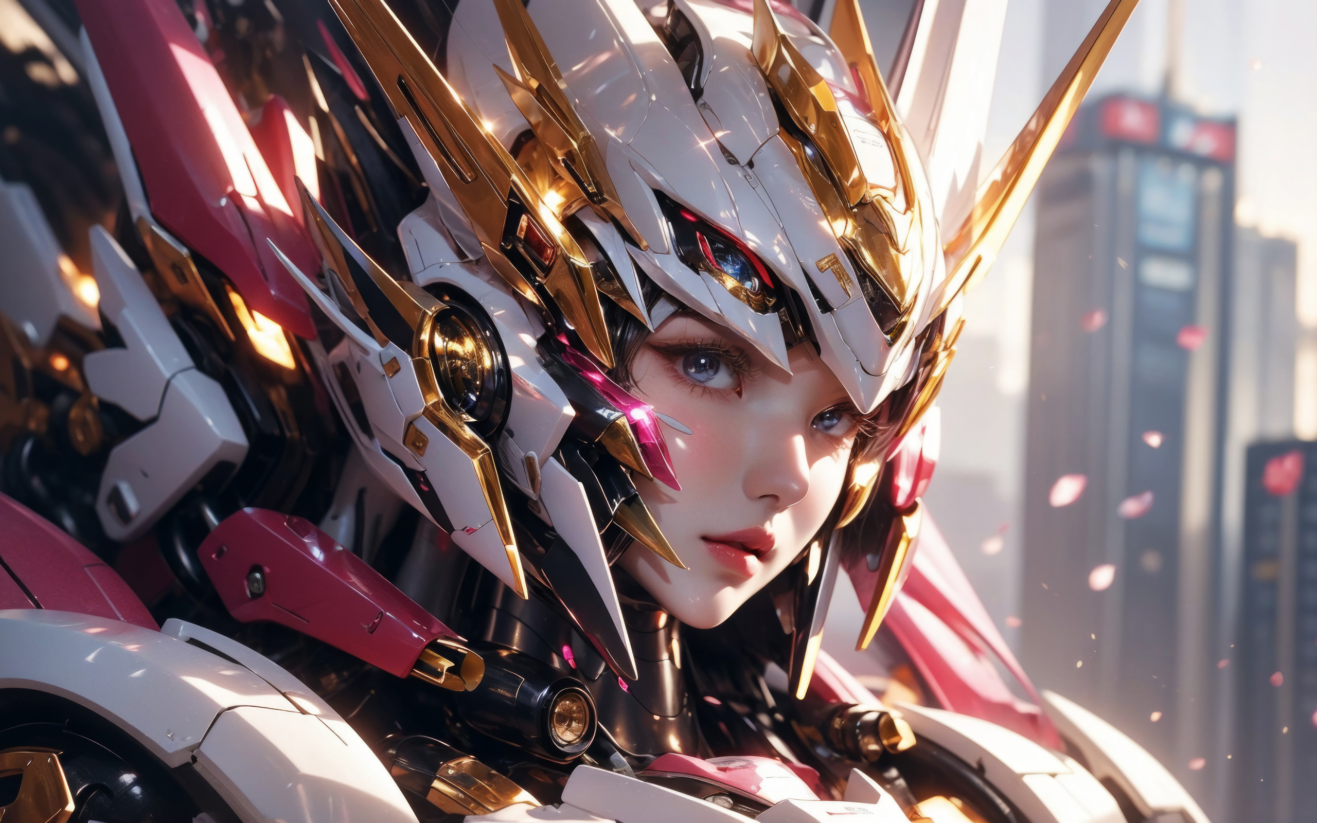 Аниме девушка в костюме робота