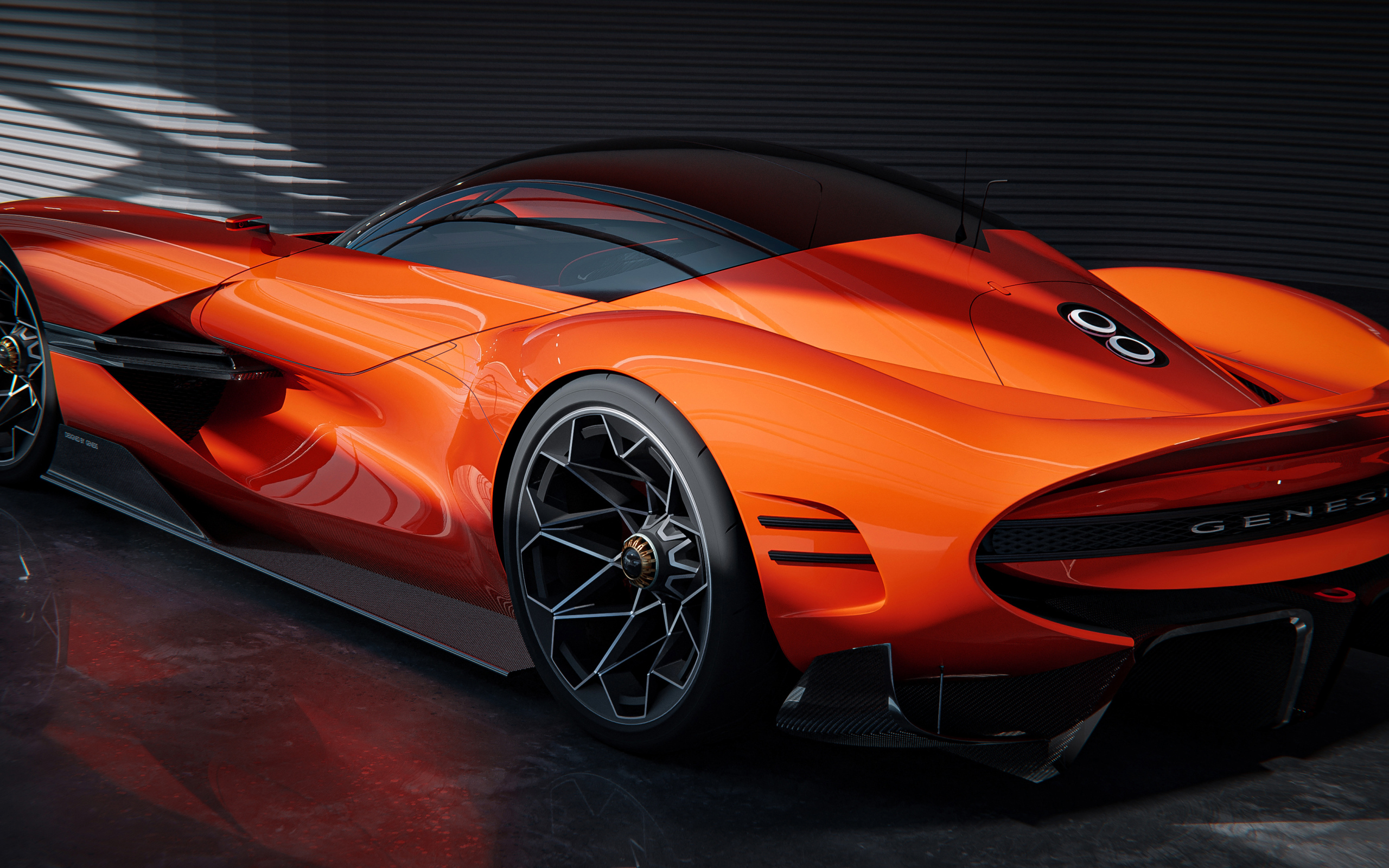 Автомобиль Genesis X Gran Berlinetta вид сзади