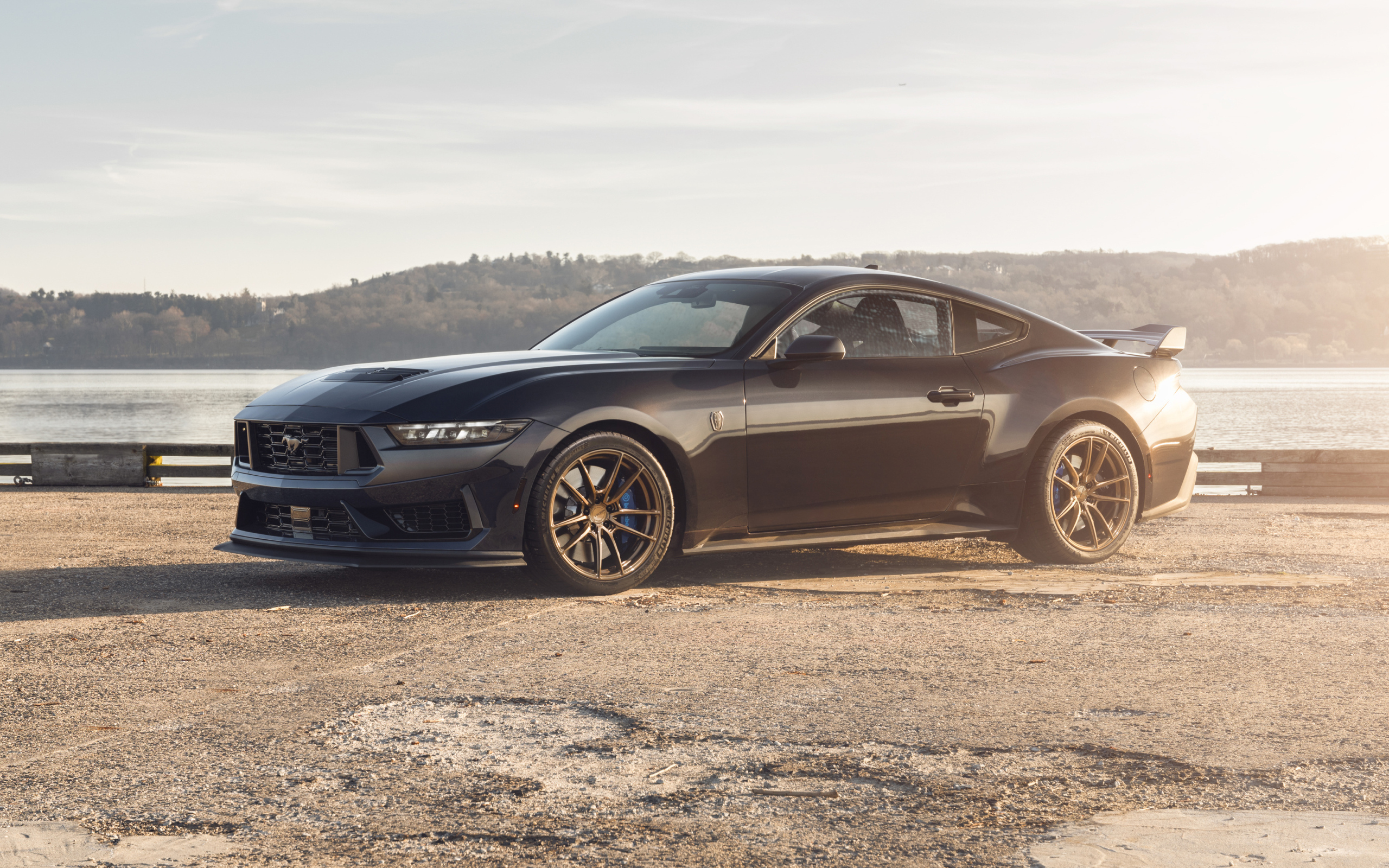 Черный автомобиль  Ford Mustang Dark Horse