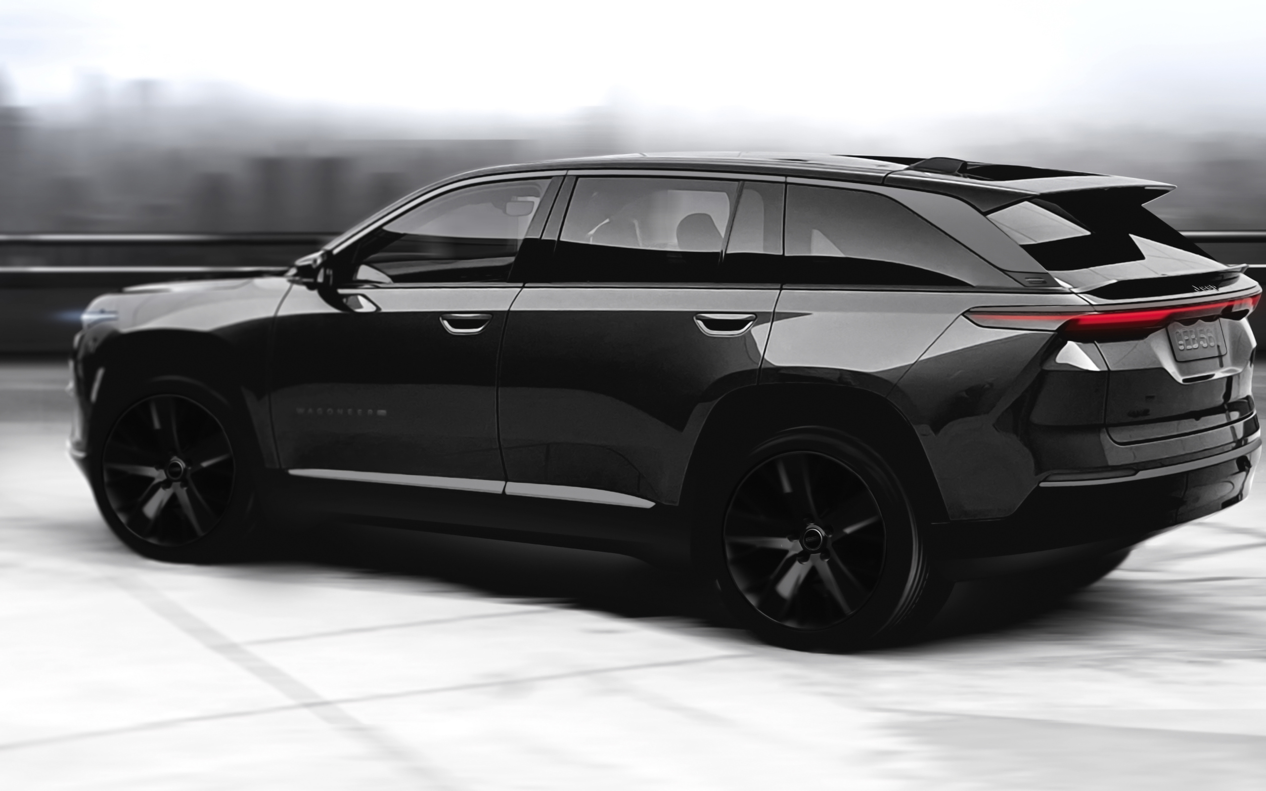 Черный автомобиль Jeep Wagoneer S 2025 года