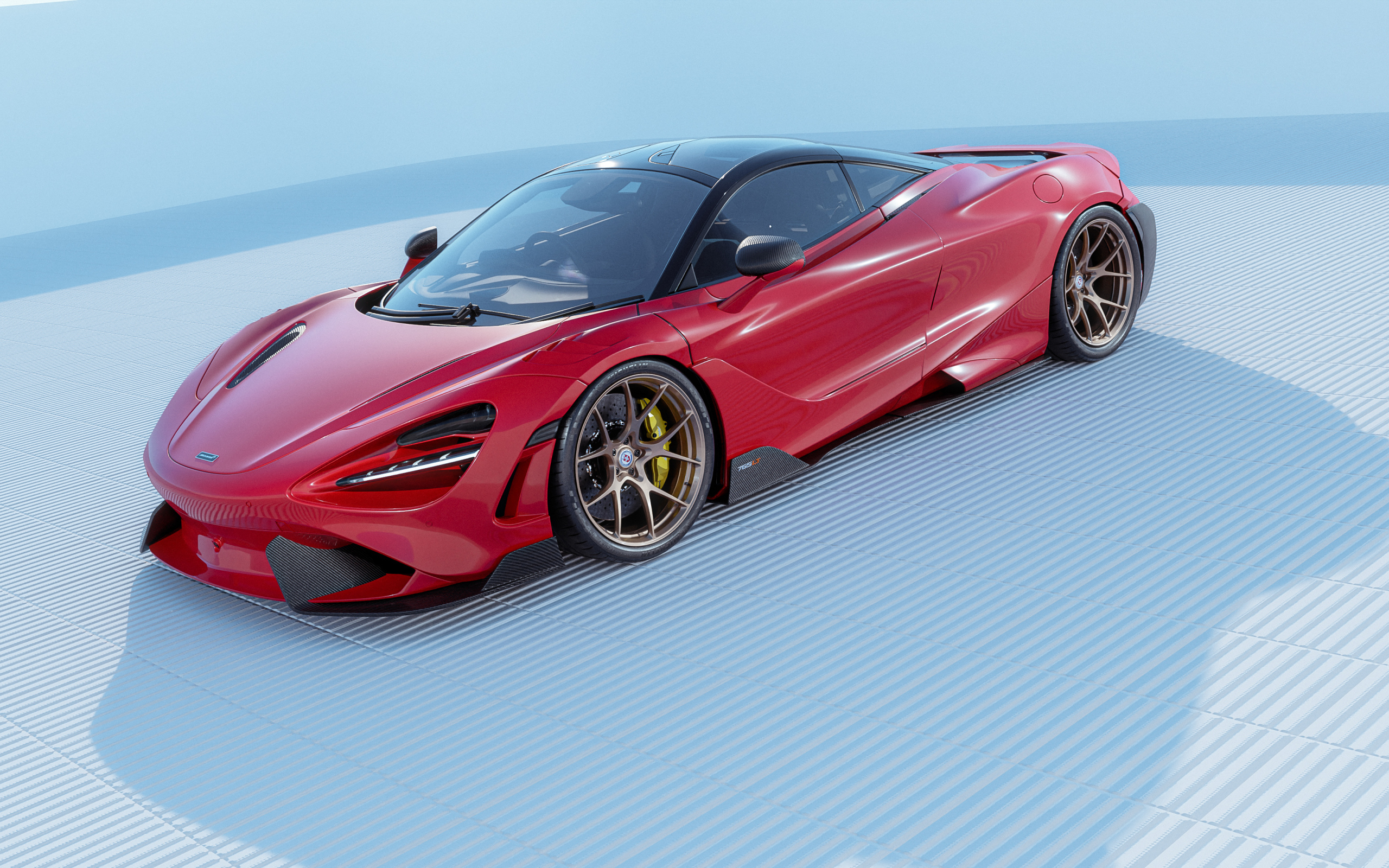 Красный автомобиль McLaren 765LT CGI