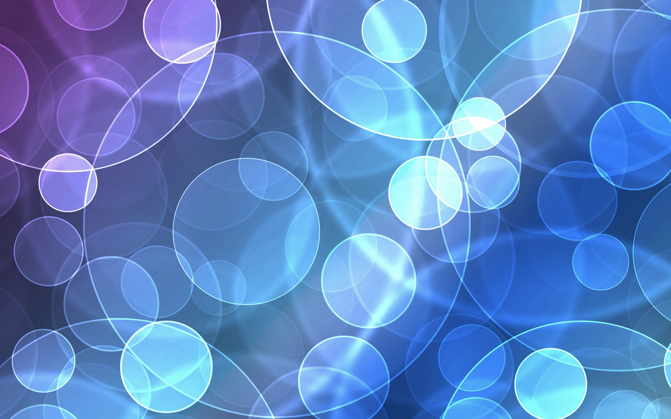 Красивый голубой фон с яркими круглыми бликами