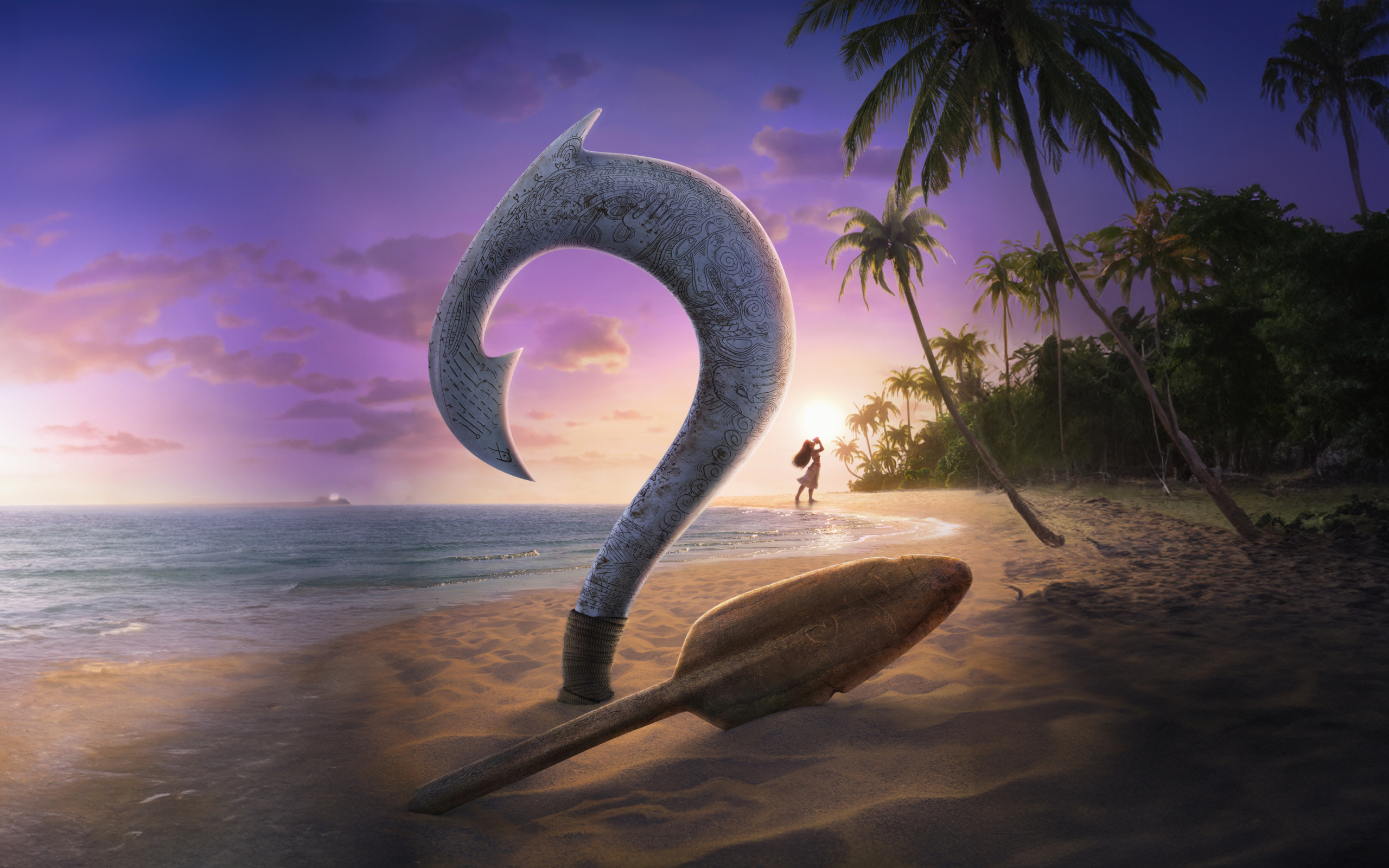 Логотип нового мультфильма Моана 2, 2024