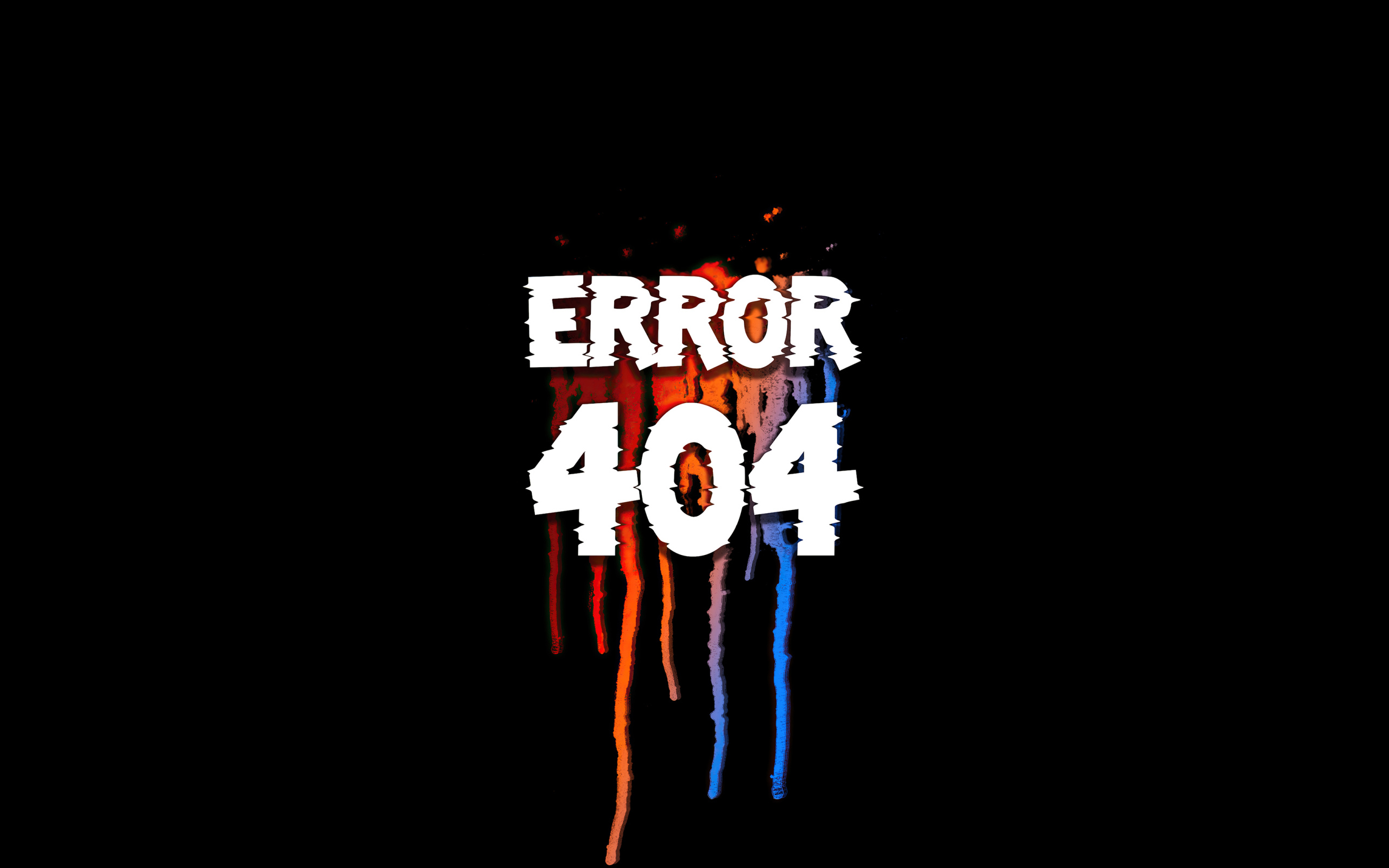 Ошибка error 404 на черном фоне