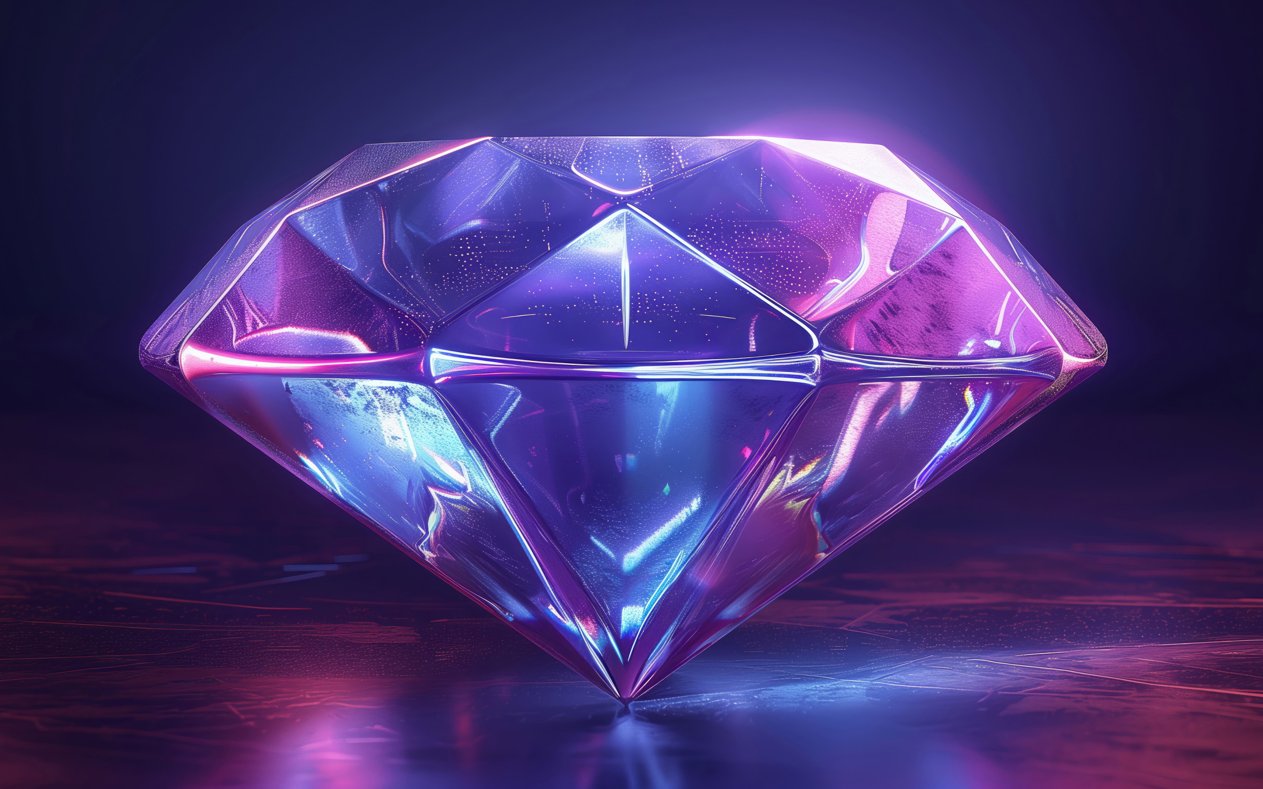 Большой неоновый алмаз 