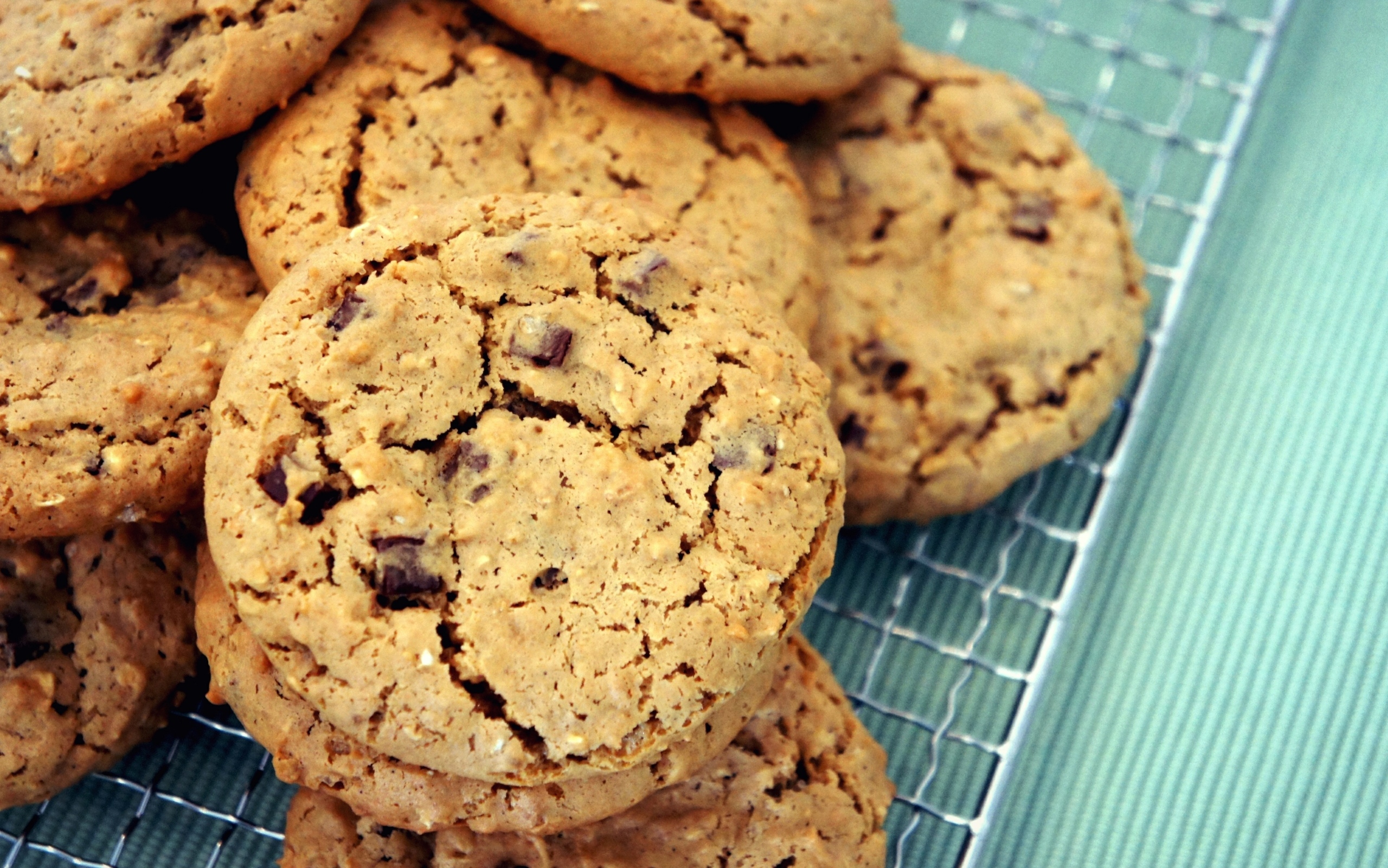 Аппетитное круглое печенье с шоколадом