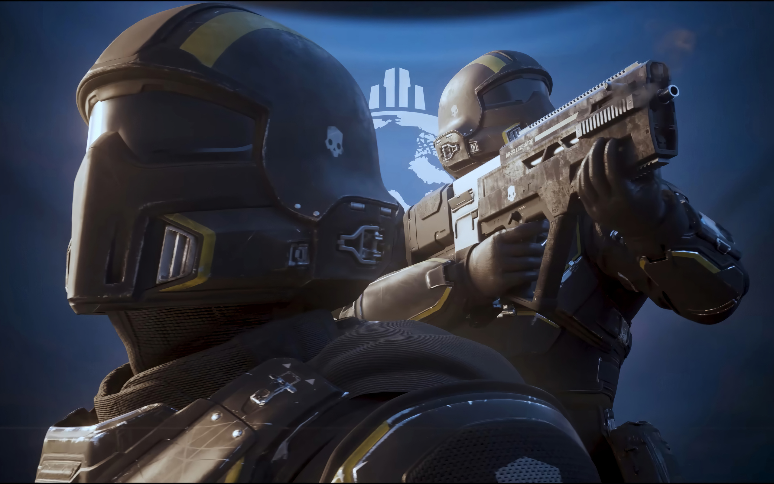 Солдаты из компьютерной игры Helldivers 2