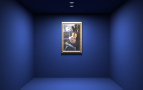 Картина в синей комнате