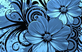 Синие цветы