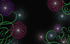 Цветы из света