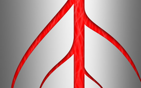 Метал и красный фон