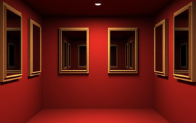 Красная зеркальная комната