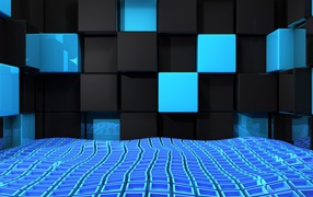 Черные и голубые кубы