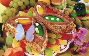 Butterfly on a cake
