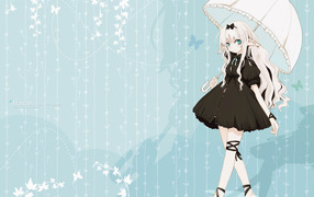 Anime girl with umbrella