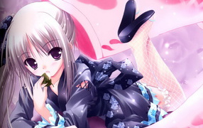 Девочка в кимоно