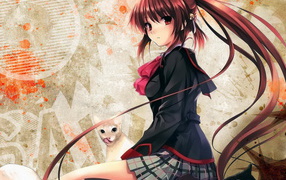 Девочка с кошками