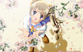 Girl with flowers Anime