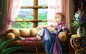 Отдыхая на диванчике