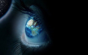 Красивые голубые глаза