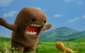 Домо-кун и ящерка